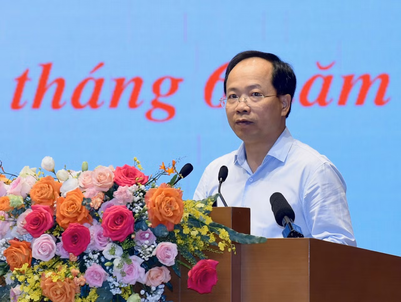 Thứ trưởng Giao thông vận tải Nguyễn Duy Lân phát biểu.
