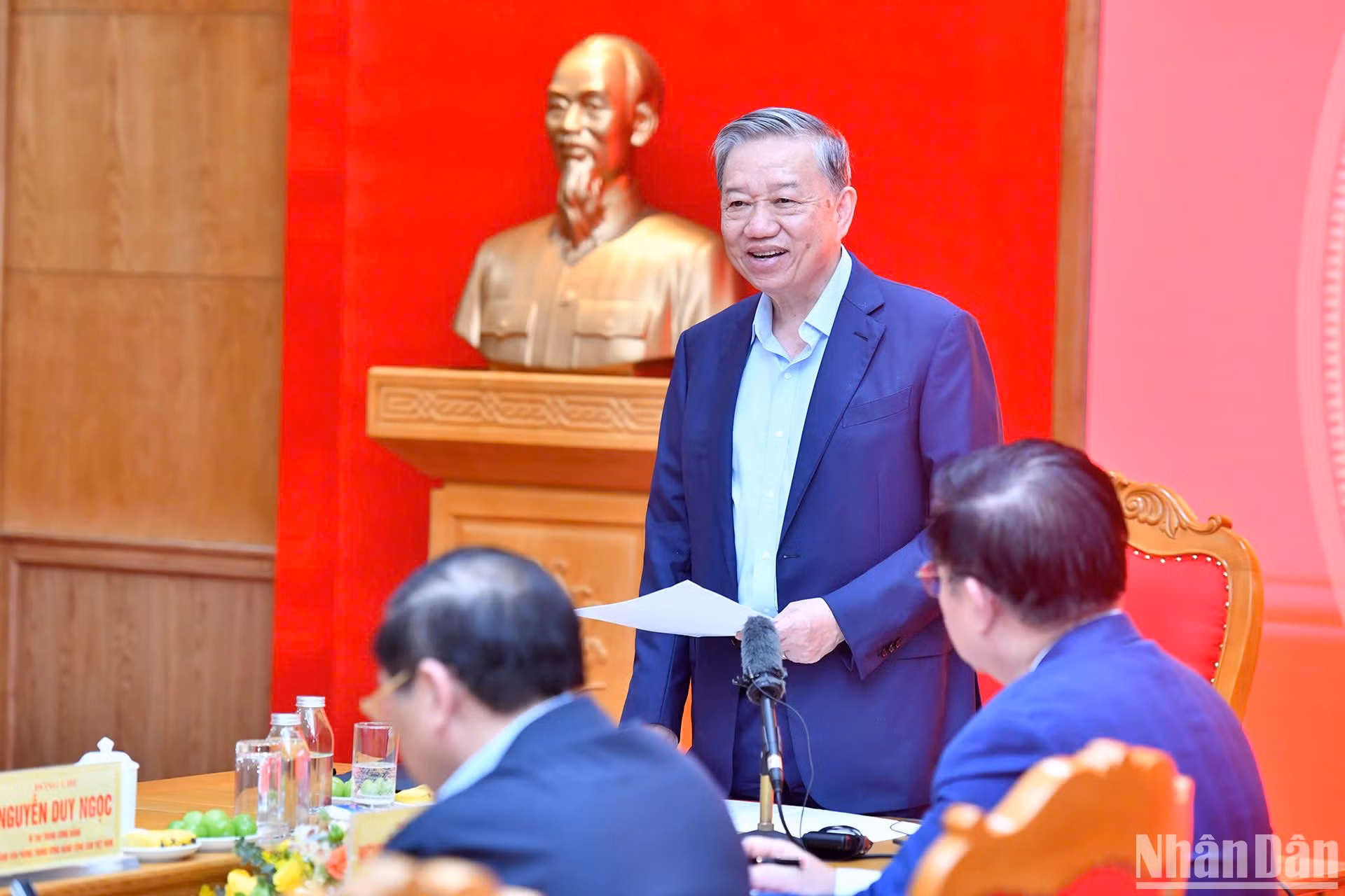 Tổng Bí thư Tô Lâm phát biểu tại buổi làm việc với Ban Tuyên giáo Trung ương.