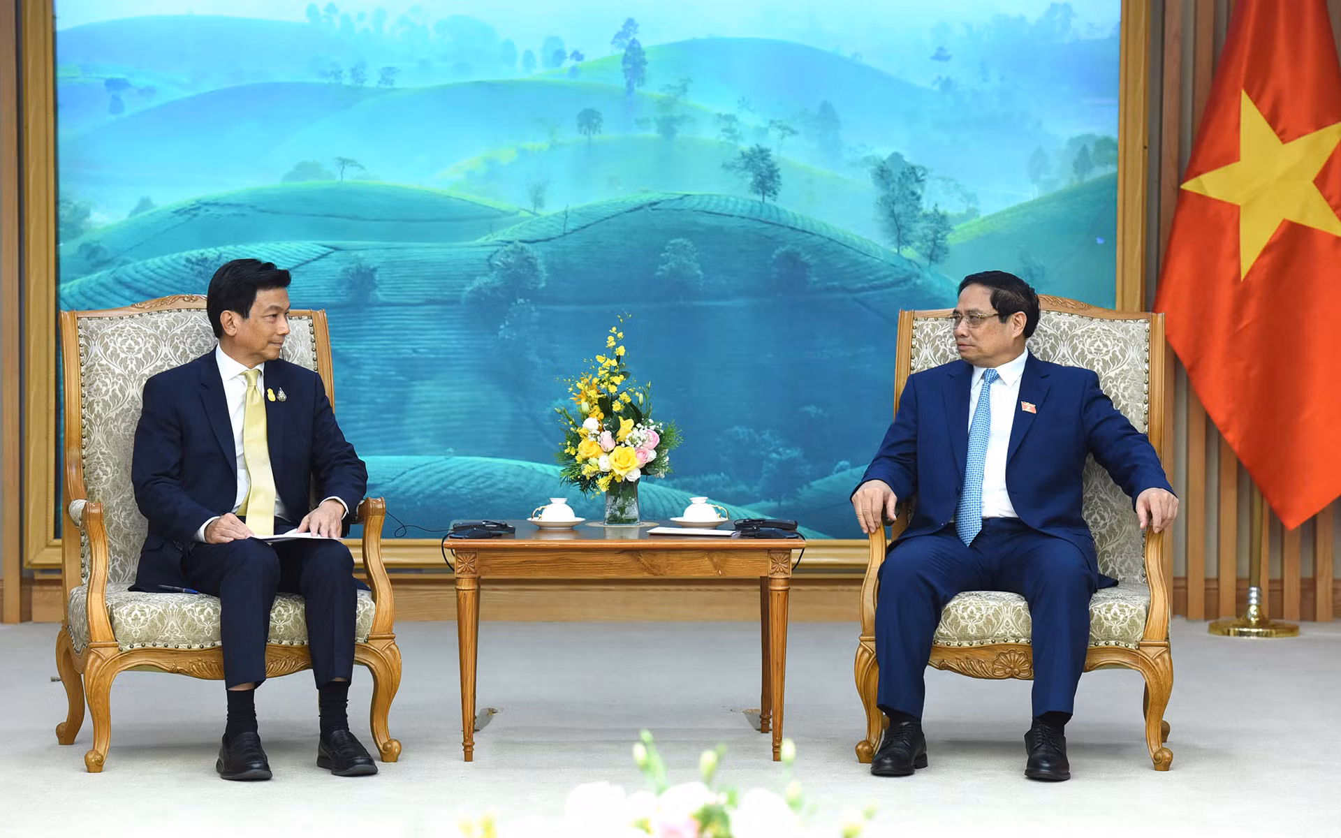 Thủ tướng Phạm Minh Chính tiếp Phó Thủ tướng, Bộ trưởng Ngoại giao Vương quốc Thái Lan Parnpree Bahiddha-Nukara.