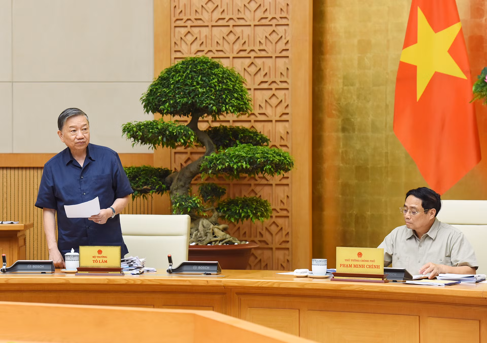 Bộ trưởng Công an Tô Lâm phát biểu.