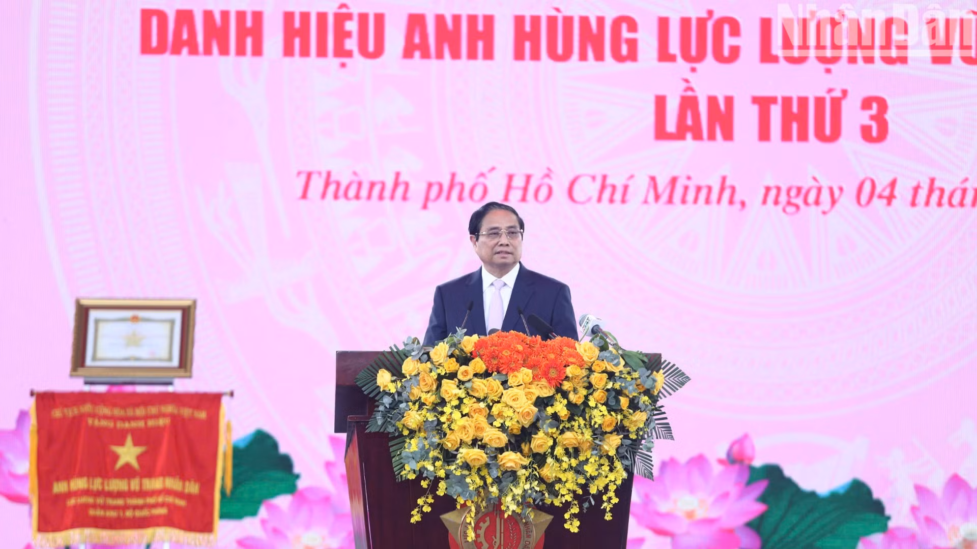 Thủ tướng Chính phủ Phạm Minh Chính phát biểu tại buổi lễ. Thủ tướng Chính phủ Phạm Minh Chính phát biểu tại buổi lễ.