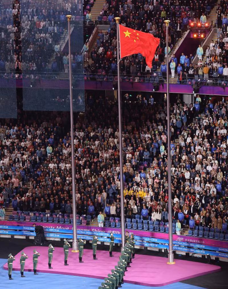 Nghi lễ thượng cờ nước chủ nhà Asian Para Games 4.