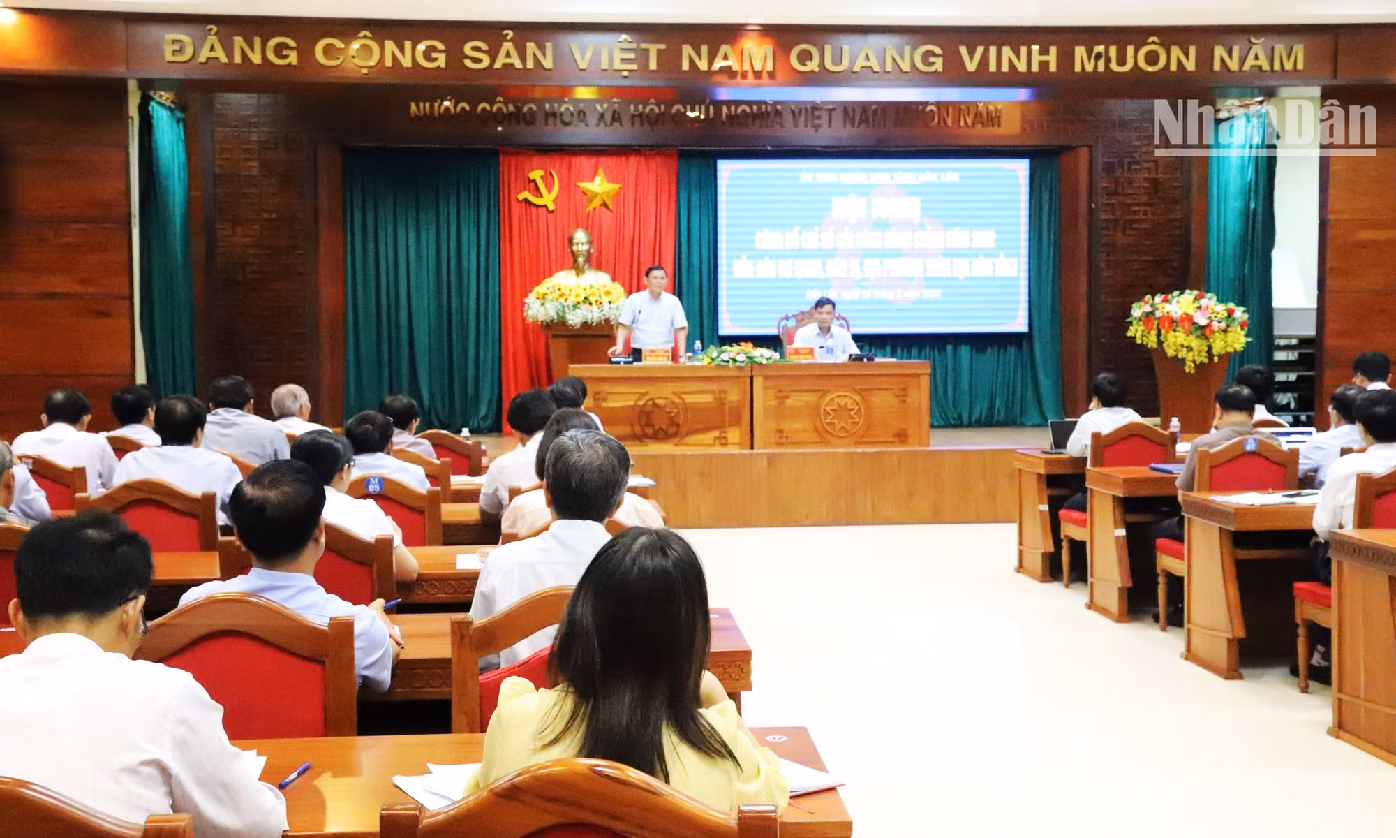 Phó Chủ tịch Thường trực Ủy ban nhân dân tỉnh Đắk Lắk Nguyễn Tuấn Hà phát biểu chỉ đạo tại hội nghị triển khai công tác cải cách hành chính năm 2023.