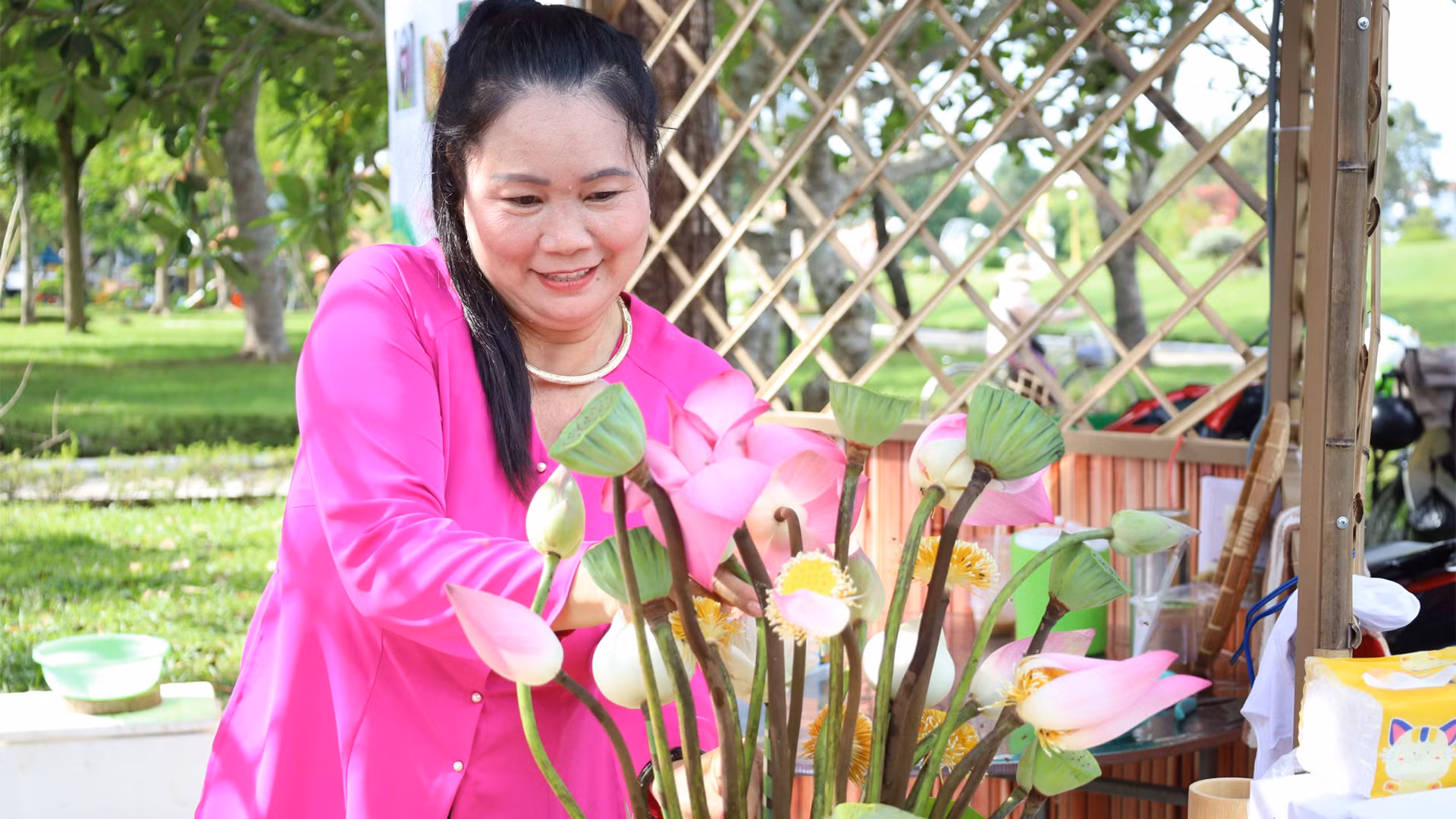 "Đầu bếp" trình bày tại hội thi.