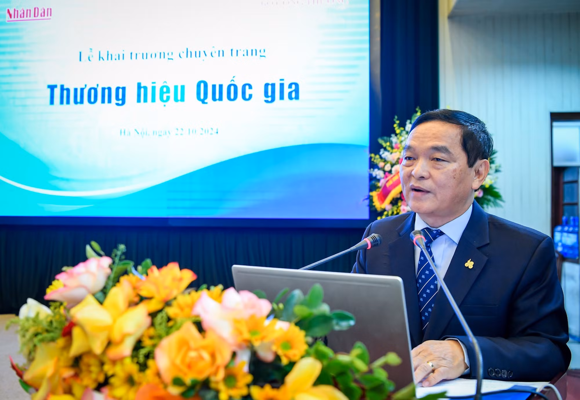 Ông Lê Viết Hải, Chủ tịch Hội đồng quản trị Tập đoàn Xây dựng Hòa Bình tại buổi lễ. (Ảnh: THÀNH ĐẠT) Ông Lê Viết Hải, Chủ tịch Hội đồng quản trị Tập đoàn Xây dựng Hòa Bình tại buổi lễ. (Ảnh: THÀNH ĐẠT)