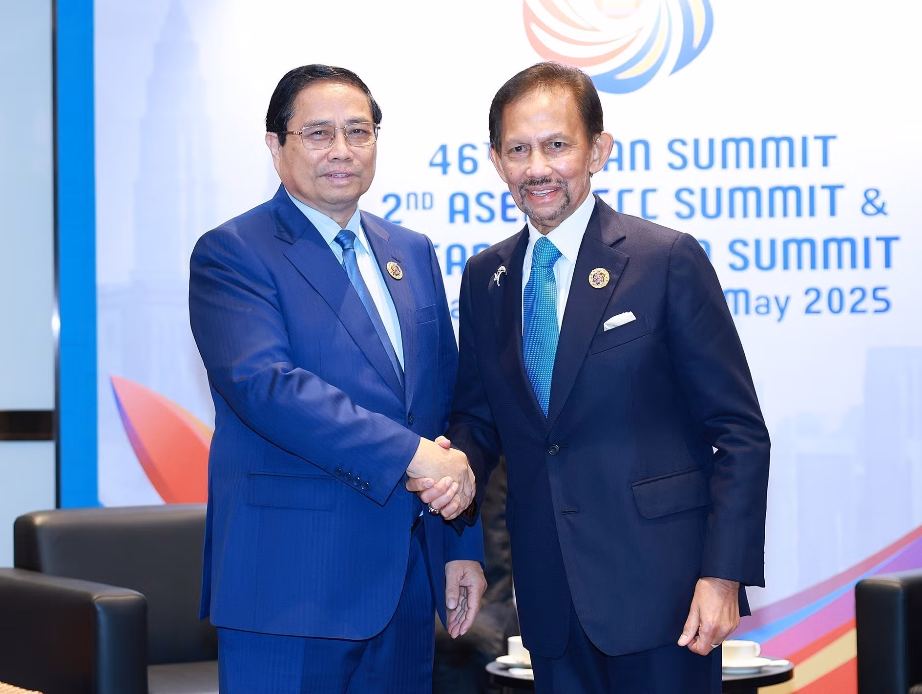 Thủ tướng Phạm Minh Chính gặp Quốc vương Brunei Hassanal Bolkiah. (Ảnh: Dương Giang/TTXVN) Thủ tướng Phạm Minh Chính gặp Quốc vương Brunei Hassanal Bolkiah. (Ảnh: Dương Giang/TTXVN)