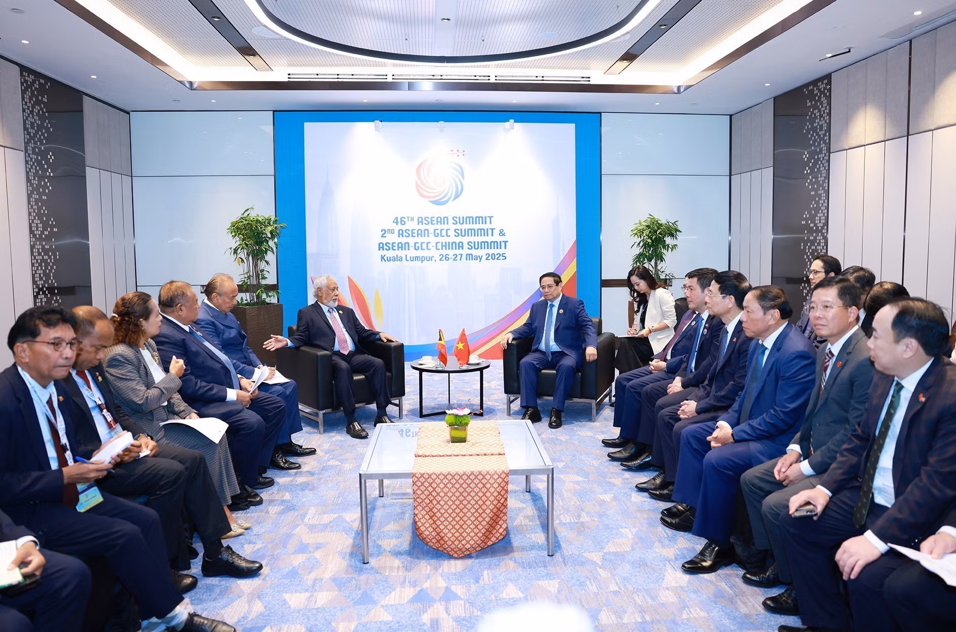 Quang cảnh cuộc gặp. (Ảnh: Dương Giang/TTXVN) Quang cảnh cuộc gặp. (Ảnh: Dương Giang/TTXVN)