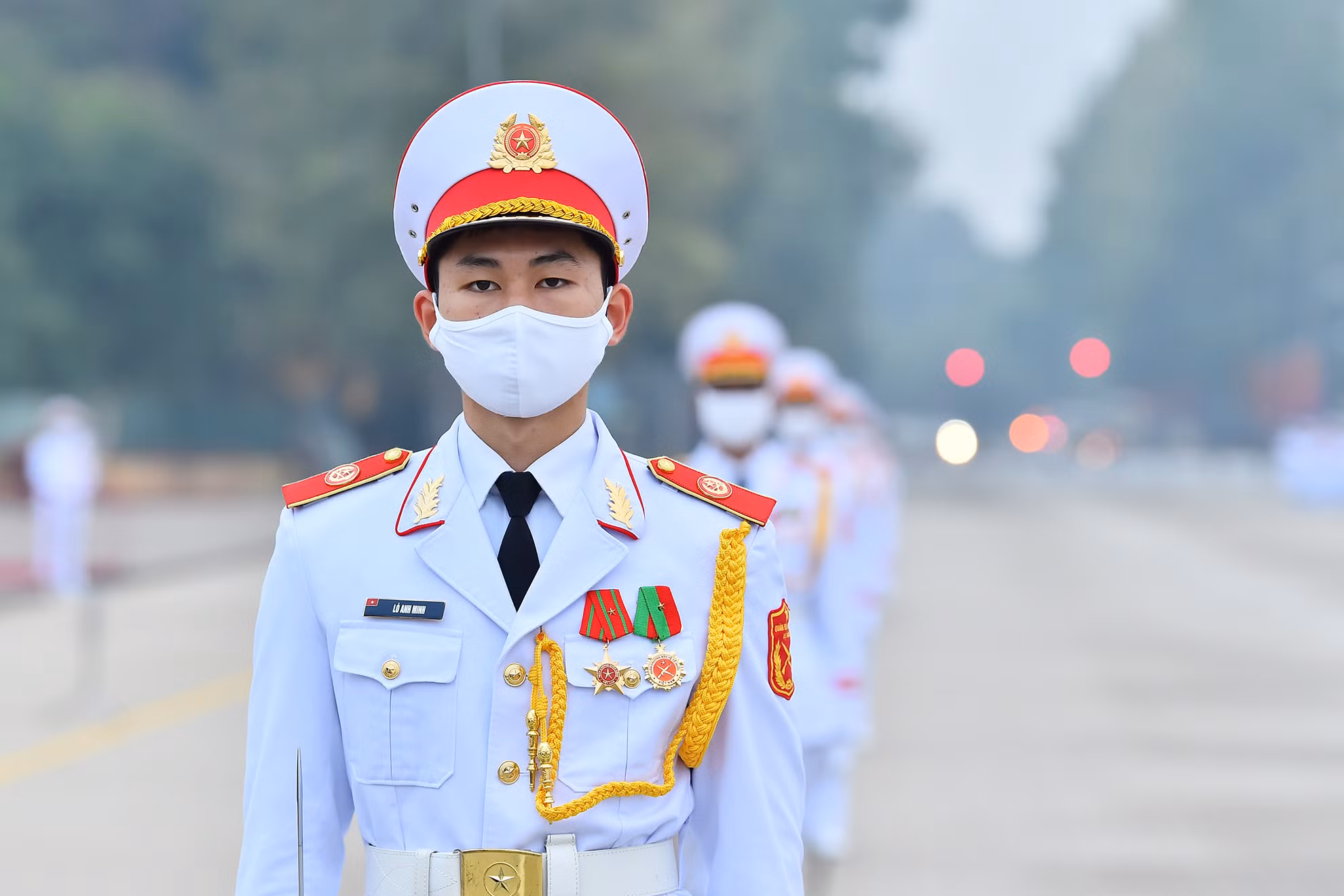 Các chiến sĩ tiêu binh đã chuẩn bị sẵn sàng tại Quảng trường Ba Đình trước buổi lễ. Các chiến sĩ tiêu binh đã chuẩn bị sẵn sàng tại Quảng trường Ba Đình trước buổi lễ.