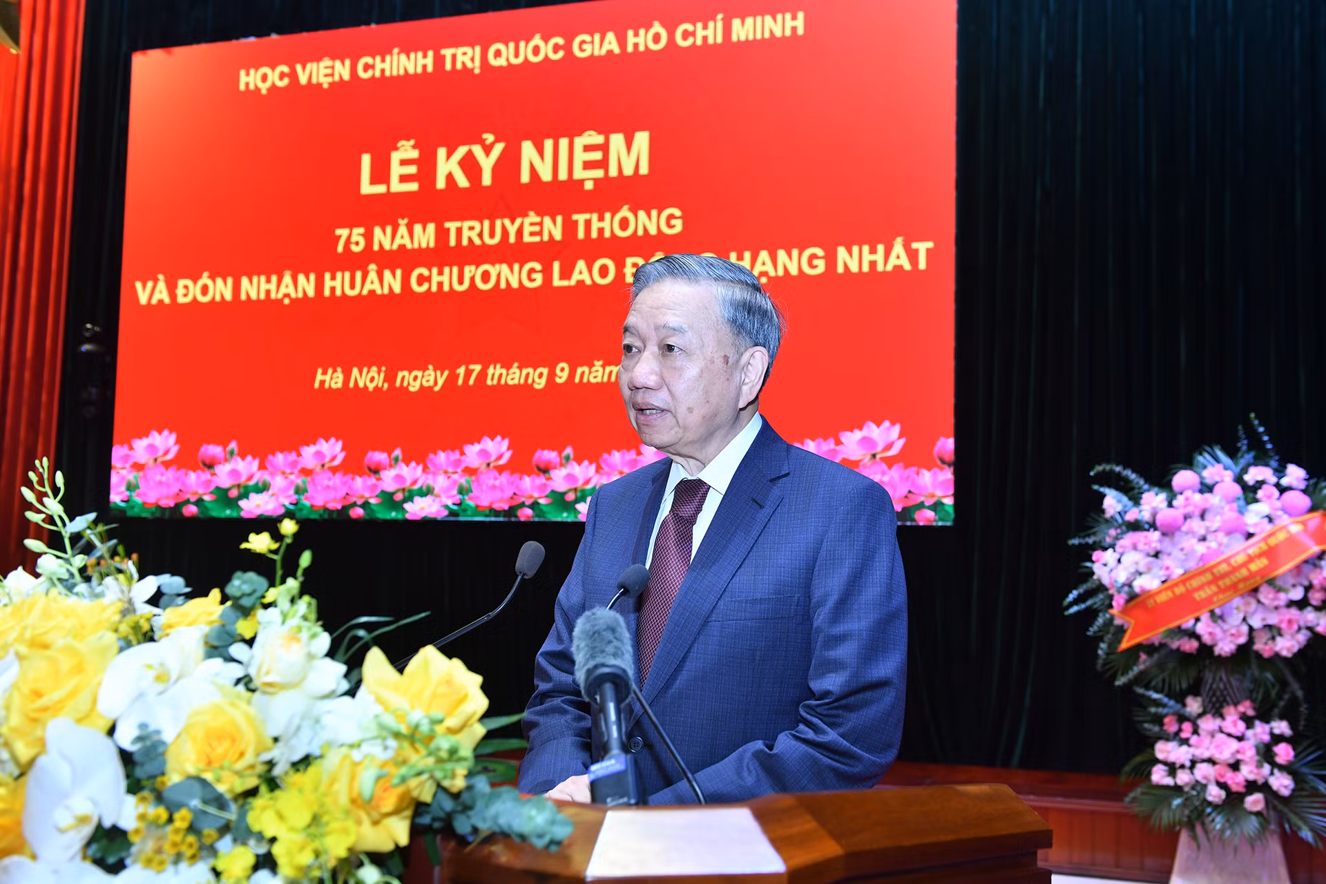 Tổng Bí thư, Chủ tịch nước Tô Lâm phát biểu tại Lễ kỷ niệm. Tổng Bí thư, Chủ tịch nước Tô Lâm phát biểu tại Lễ kỷ niệm.