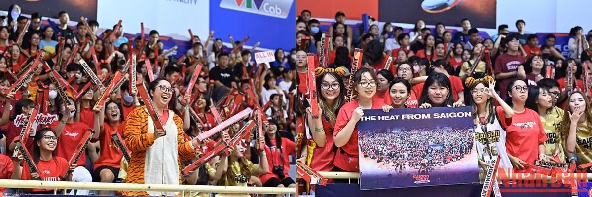 Dù chỉ có số ít có mặt tại Nhà thi đấu Hoàng Mai nhưng tinh thần cổ vũ của các cổ động viên Saigon Heat vẫn rất sôi đội, nhiệt tình trong từng pha bóng của trận đấu. Dù chỉ có số ít có mặt tại Nhà thi đấu Hoàng Mai nhưng tinh thần cổ vũ của các cổ động viên Saigon Heat vẫn rất sôi đội, nhiệt tình trong từng pha bóng của trận đấu.