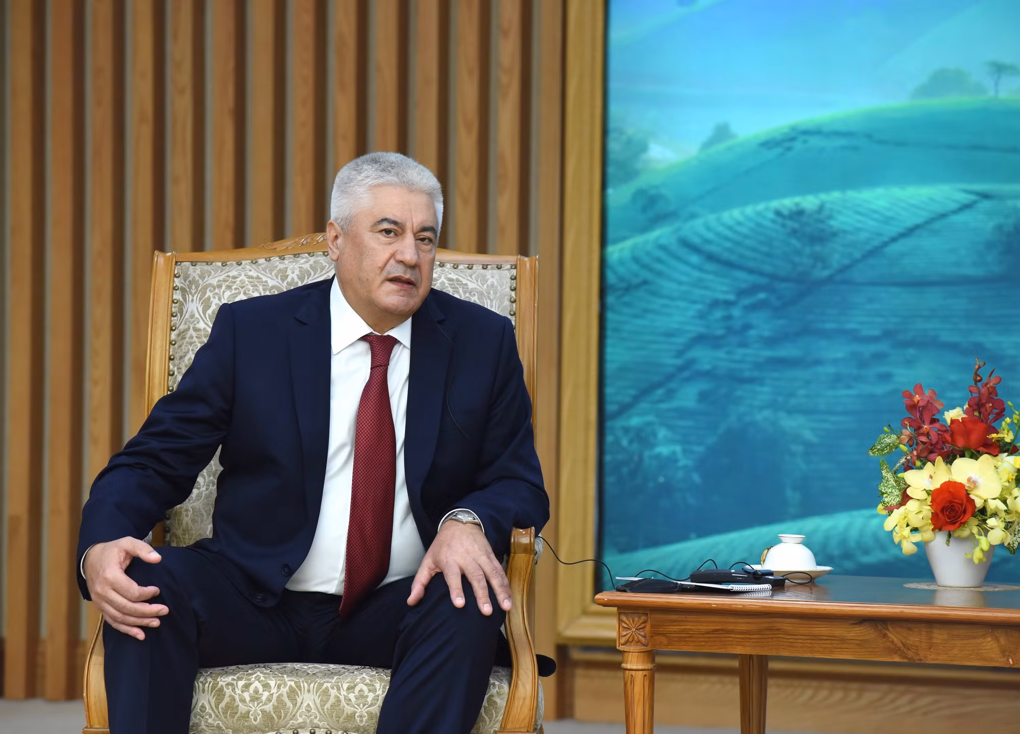 Đại tướng Kolokoltsev Vladimir Alexandrovich, Bộ trưởng Nội vụ Liên bang Nga phát biểu tại buổi tiếp.