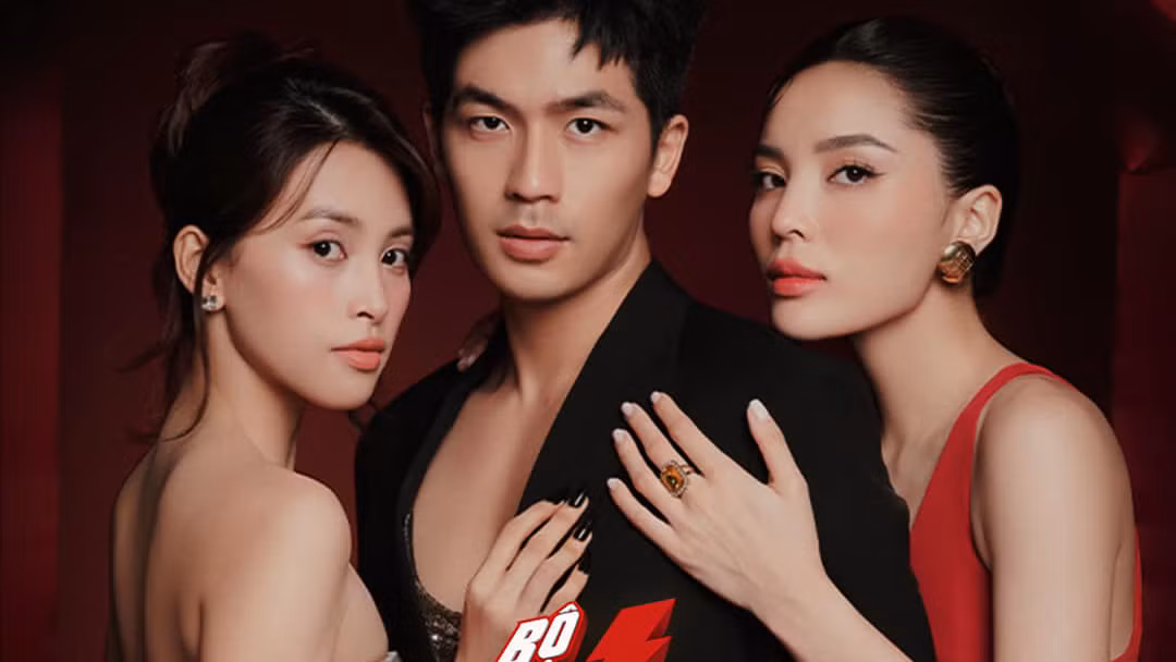 Bộ ba Tiểu Vy, Quốc Anh và Kỳ Duyên trong phim.