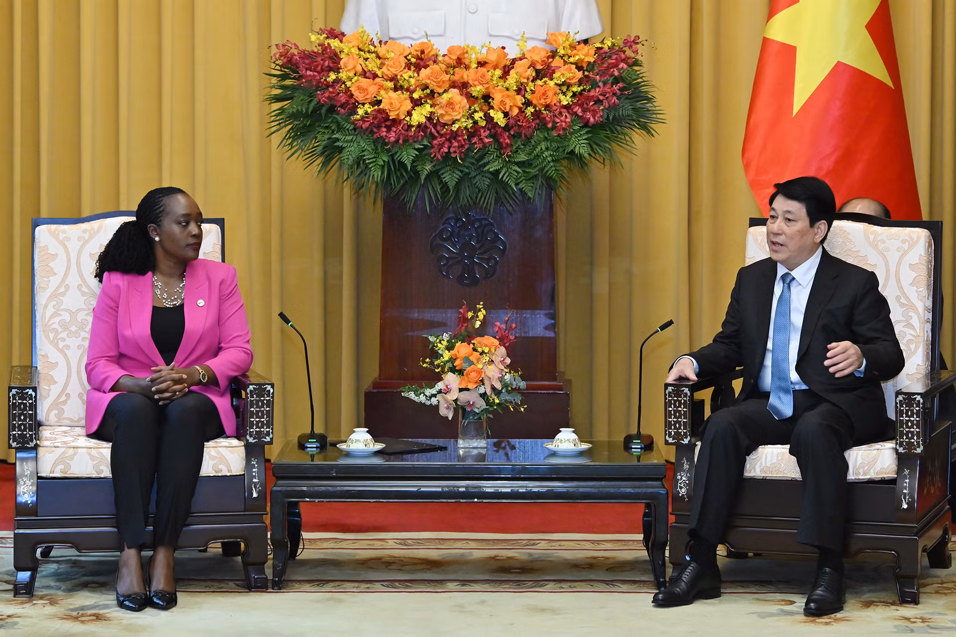 Chủ tịch nước Lương Cường tiếp Bộ trưởng Quốc phòng Kenya Soipan Tuya.