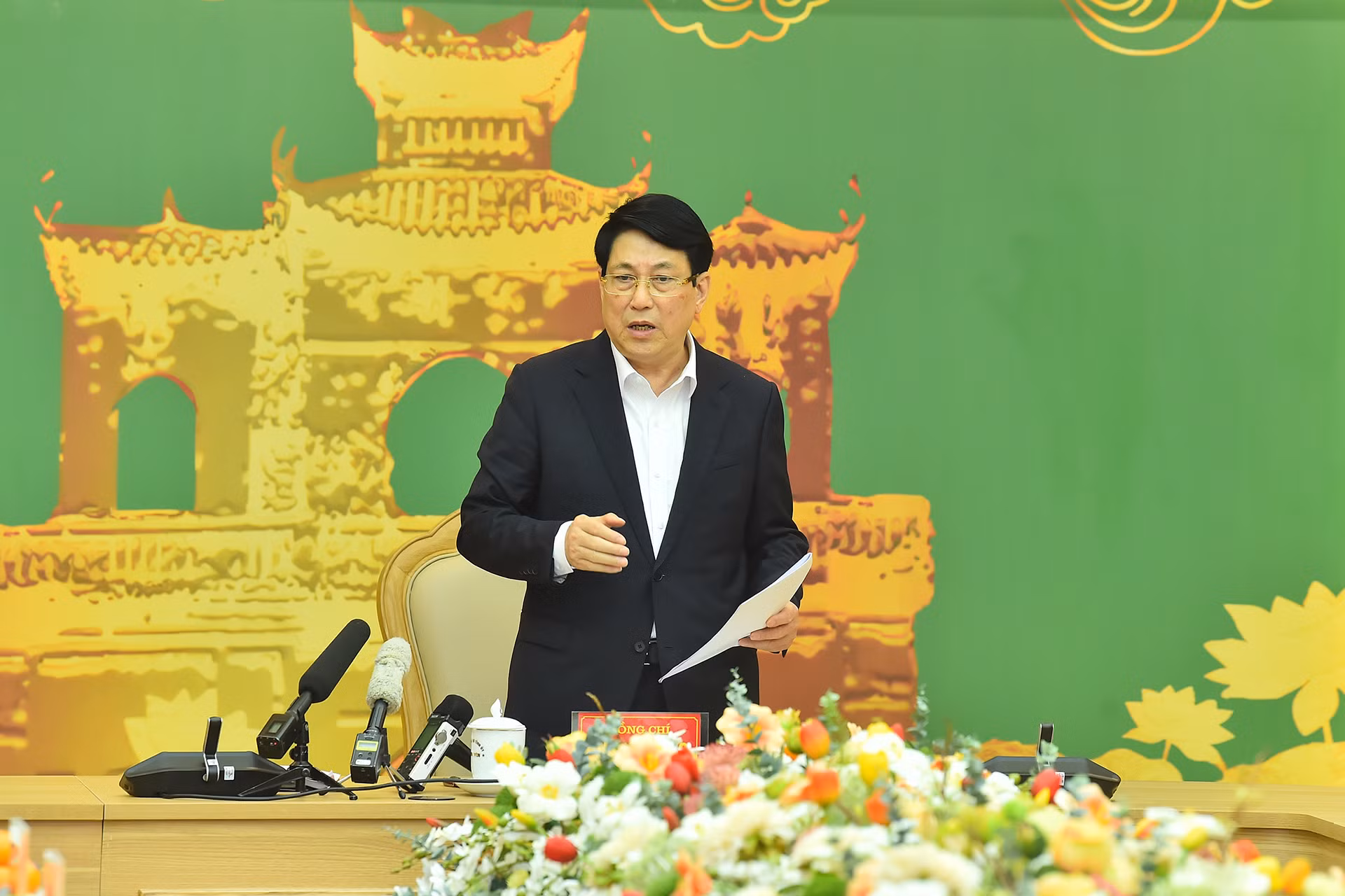 Chủ tịch nước Lương Cường phát biểu ý kiến chỉ đạo tại hội nghị.