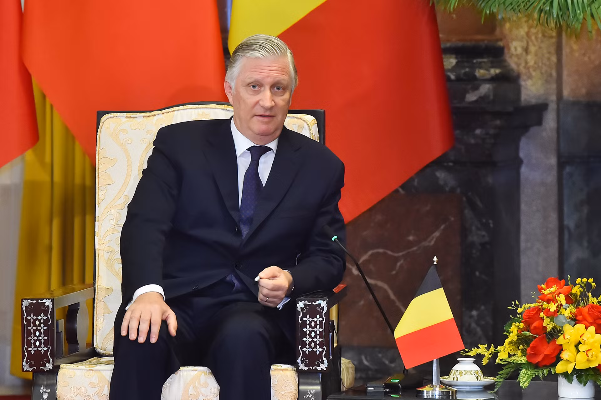 Nhà vua Vương quốc Bỉ Philippe phát biểu tại hội kiến. Nhà vua Vương quốc Bỉ Philippe phát biểu tại hội kiến.
