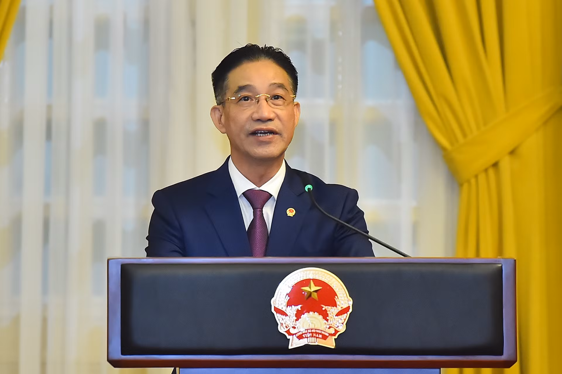 Phó Chủ nhiệm Văn phòng Chủ tịch nước Phạm Thanh Hà công bố quyết định bổ nhiệm.