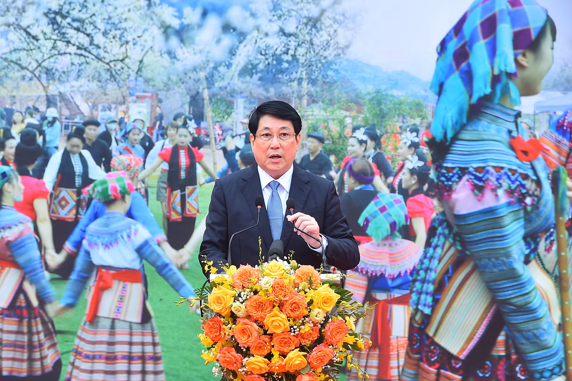 Chủ tịch nước Lương Cường phát biểu tại Ngày hội.