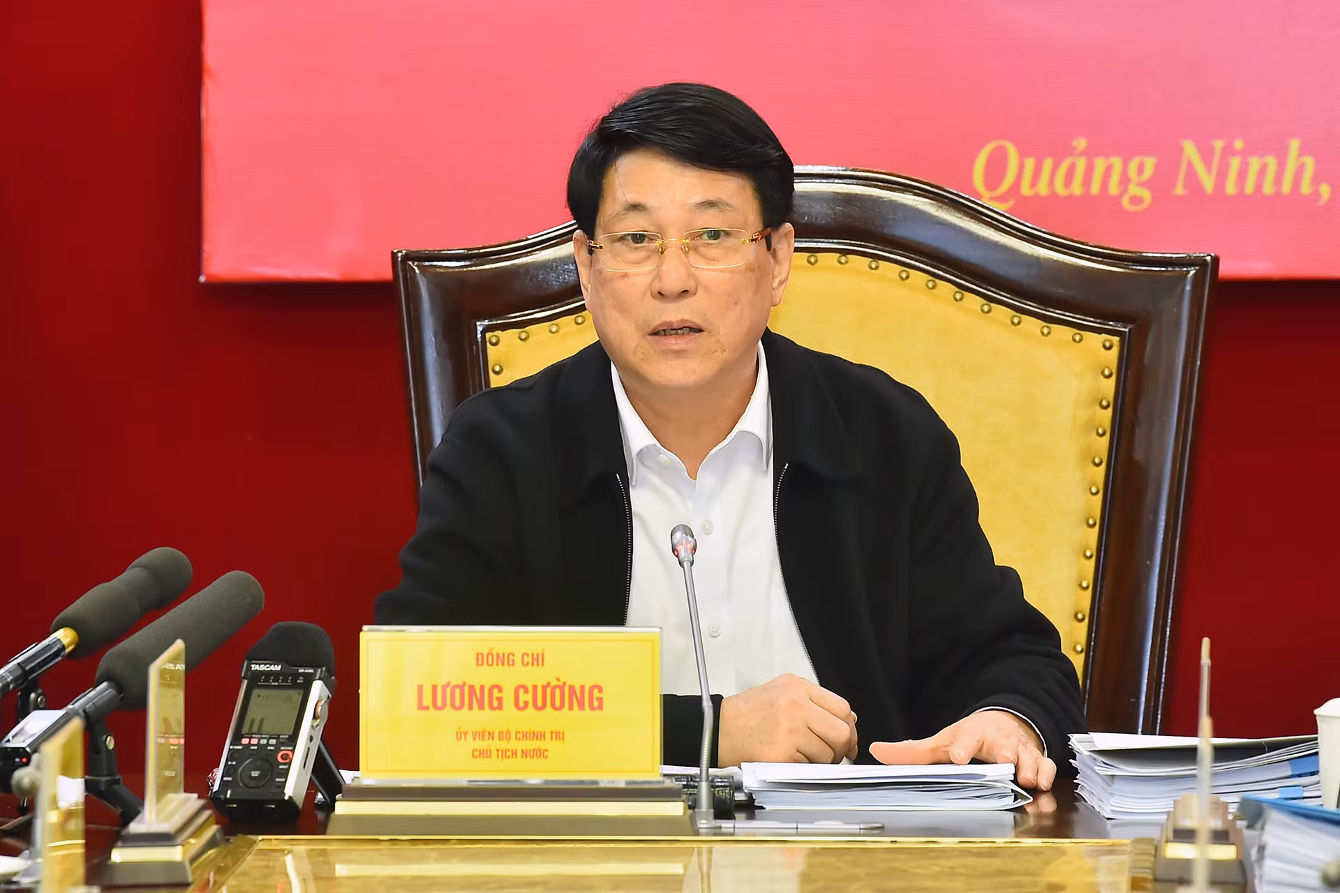 Chủ tịch nước Lương Cường chủ trì Hội nghị công bố Quyết định kiểm tra của Bộ Chính trị, Ban Bí thư năm 2025 đối với Ban Thường vụ Tỉnh ủy Quảng Ninh.