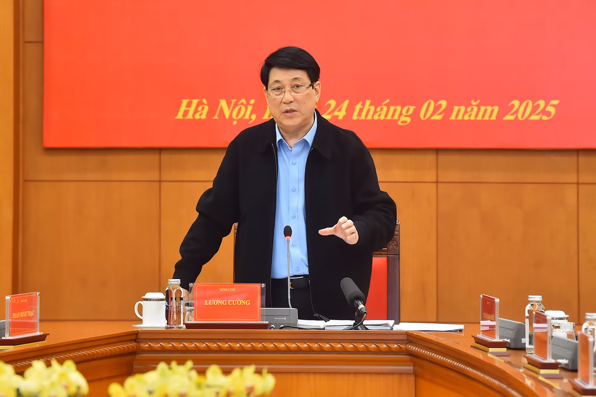 Chủ tịch nước Lương Cường phát biểu tại phiên họp. Chủ tịch nước Lương Cường phát biểu tại phiên họp.