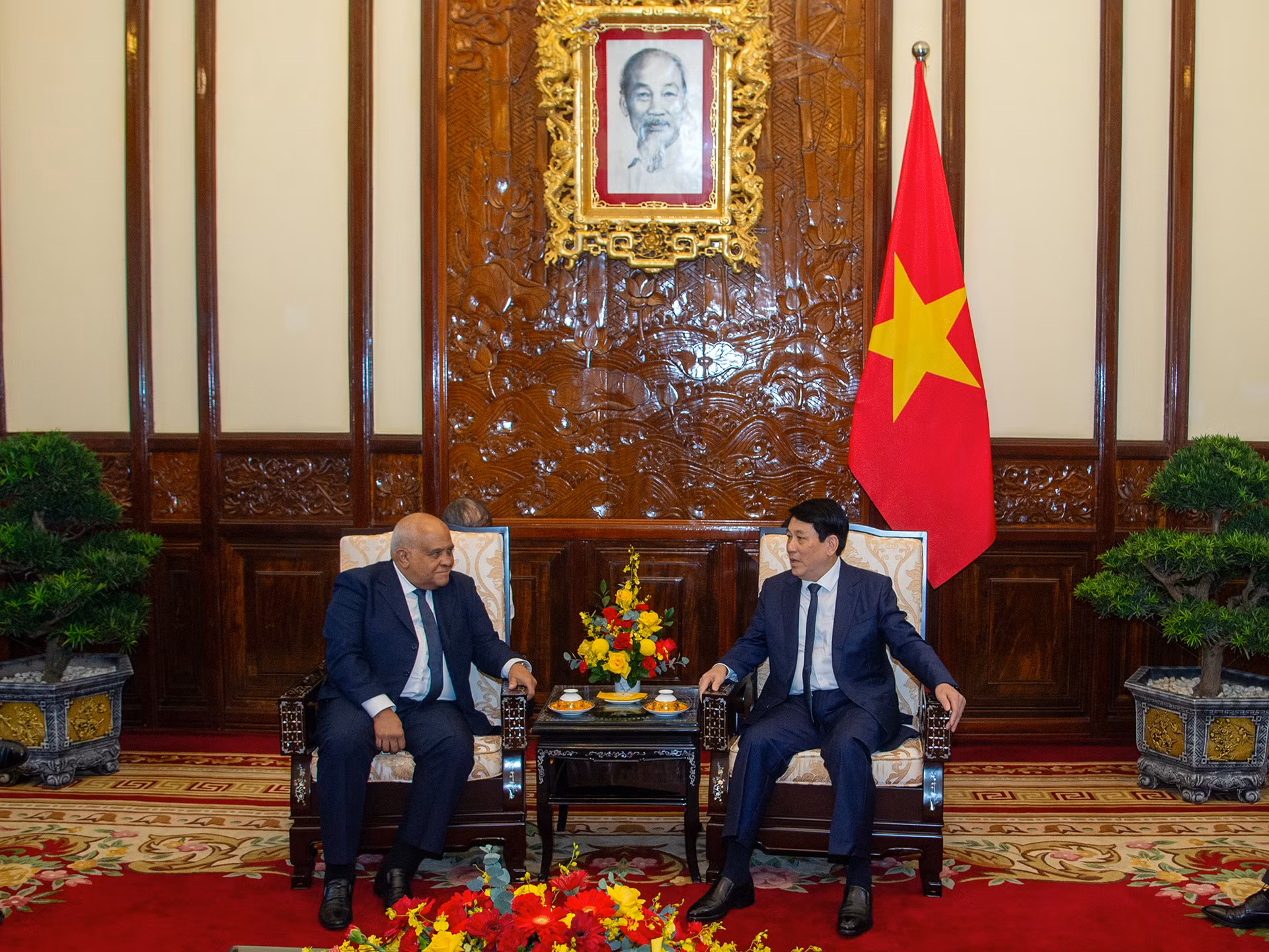 Chủ tịch nước Lương Cường tiếp Đại sứ Cuba tại Việt Nam Orlando Nicolás Hernández Guillén.