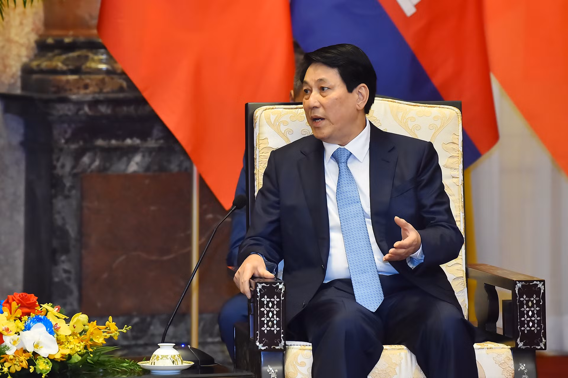 Chủ tịch nước Lương Cường phát biểu tại hội kiến.