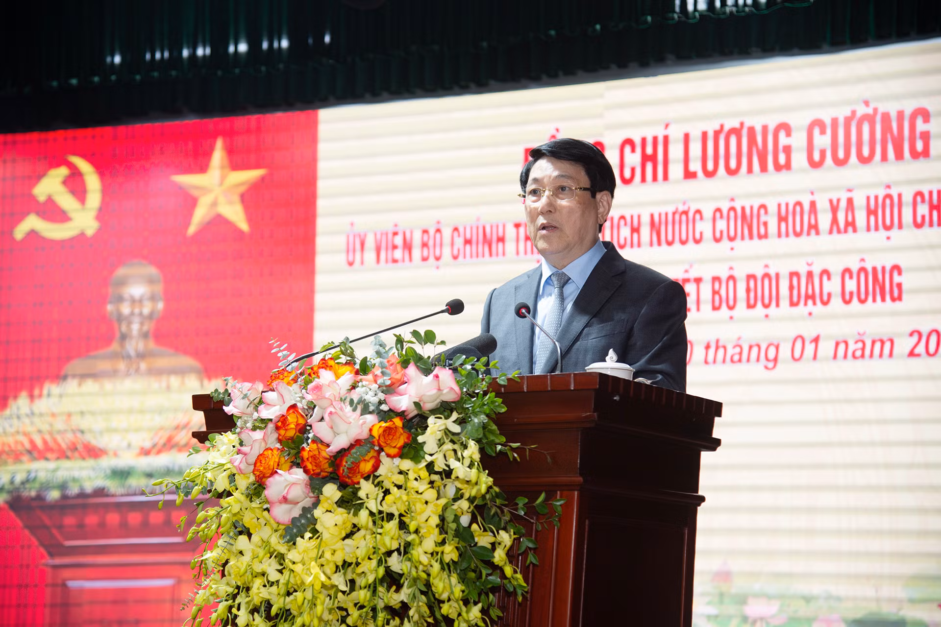 Chủ tịch nước Lương Cường phát biểu chỉ đạo tại buổi làm việc.