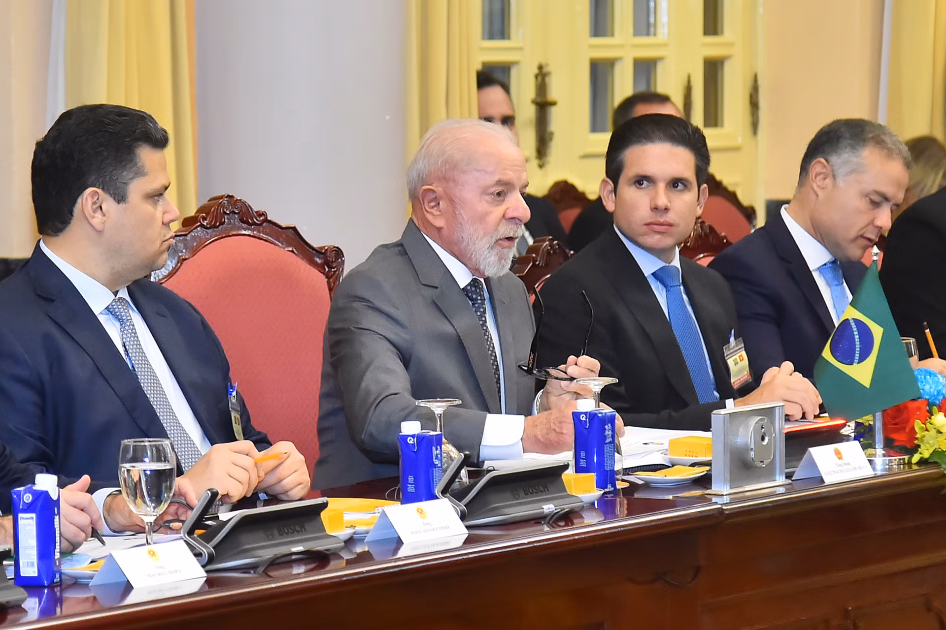 Tổng thống Brazil Luiz Inácio Lula da Silva phát biểu tại hội đàm.