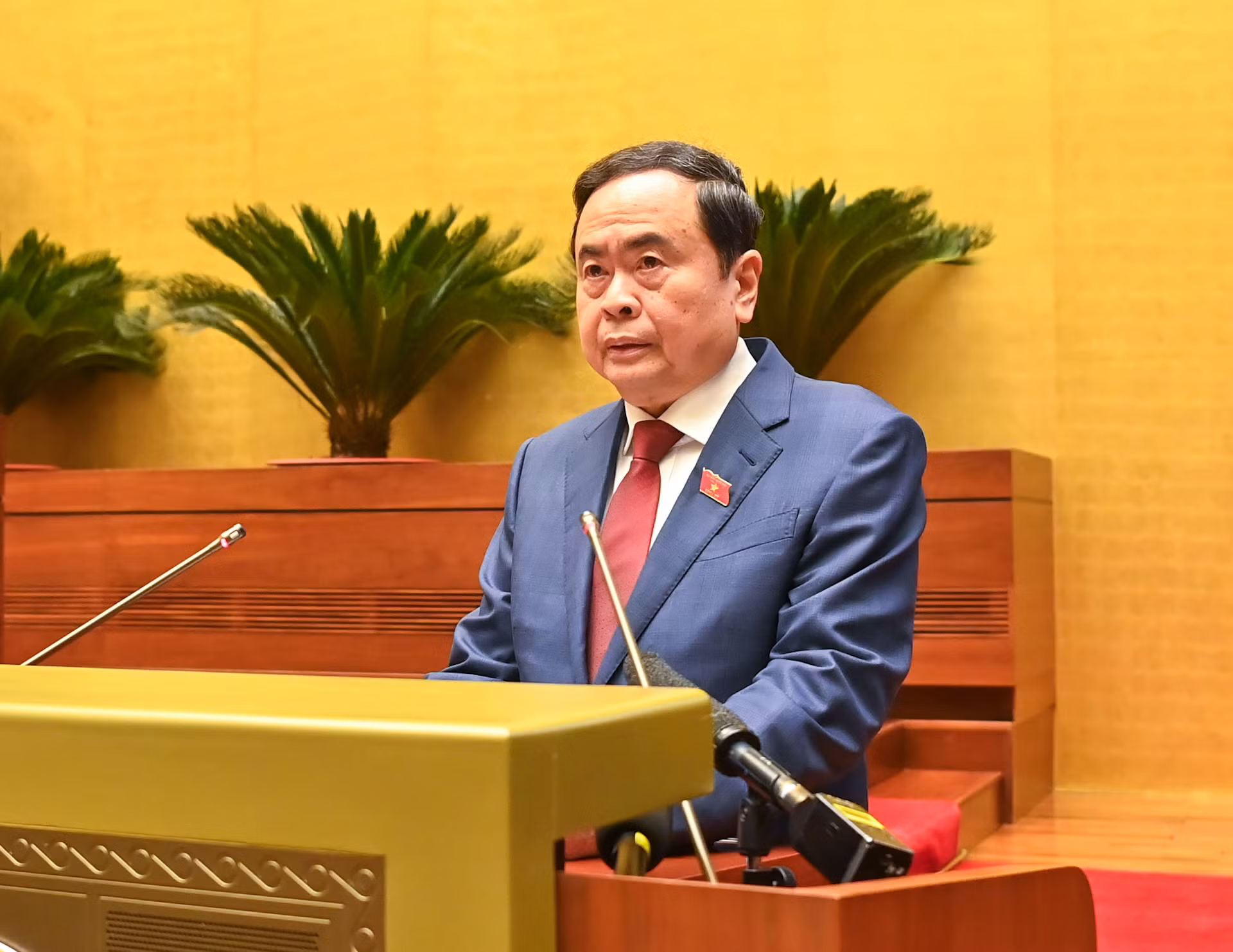 Phát biểu khai mạc, Chủ tịch Quốc hội Trần Thanh Mẫn nhấn mạnh, Kỳ họp bất thường lần này có ý nghĩa rất quan trọng, khẩn trương xem xét, quyết định nhiều vấn đề cấp bách phục vụ cuộc cách mạng sắp xếp, tinh gọn tổ chức bộ máy, đáp ứng yêu cầu rất cao của đất nước trong kỷ nguyên mới, đồng thời tạo tiền đề về công tác tổ chức, cán bộ tại Đại hội lần thứ XIV của Đảng; bầu cử đại biểu Quốc hội khóa XVI và Hội đồng nhân dân các cấp nhiệm kỳ 2026-2031.