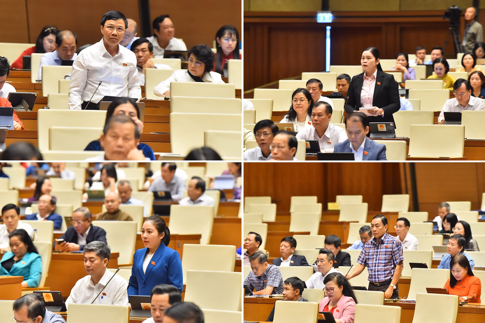 Đại biểu Quốc hội các tỉnh, thành phố đặt câu hỏi chất vấn Thống đốc Ngân hàng Nhà nước Việt Nam Nguyễn Thị Hồng.