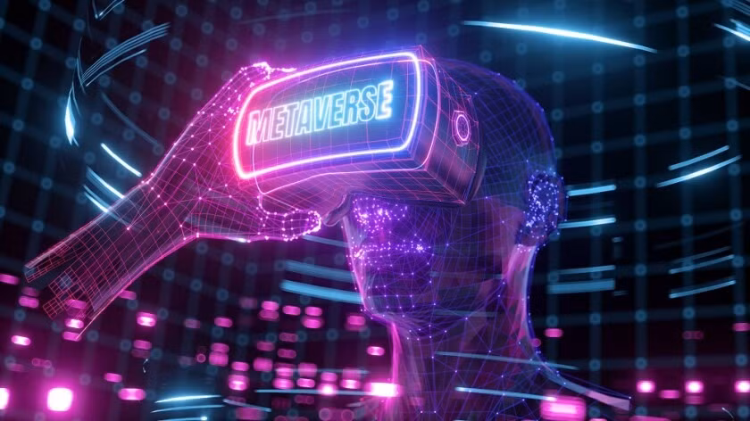 Metaverse được tạo ra bằng cách kết hợp các công nghệ Thực tế ảo (Virtual Reality), Thực tế tăng cường (Augmented Reality) và Blockchain.