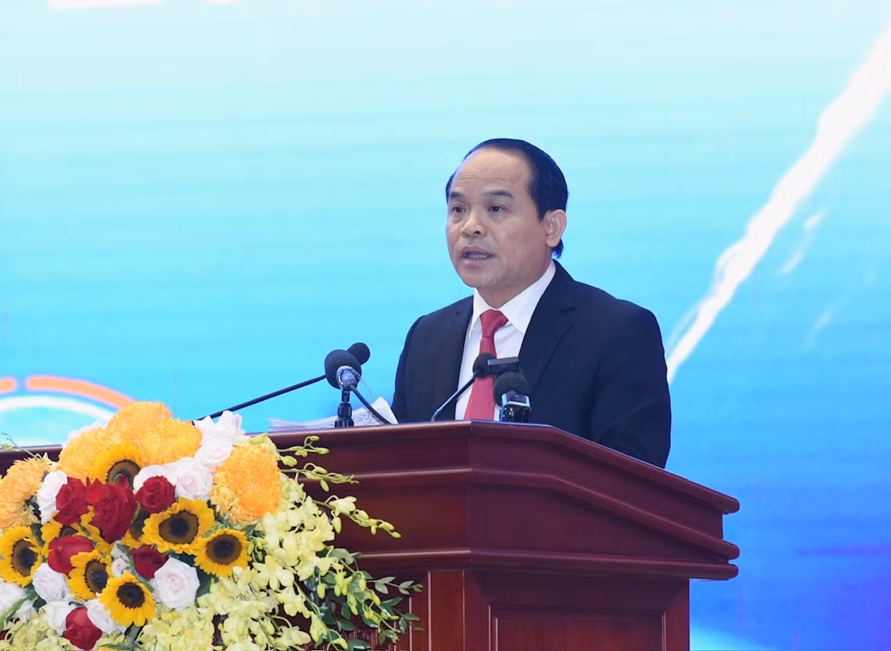 Bí thư Tỉnh ủy Lạng Sơn Nguyễn Quốc Đoàn phát biểu.