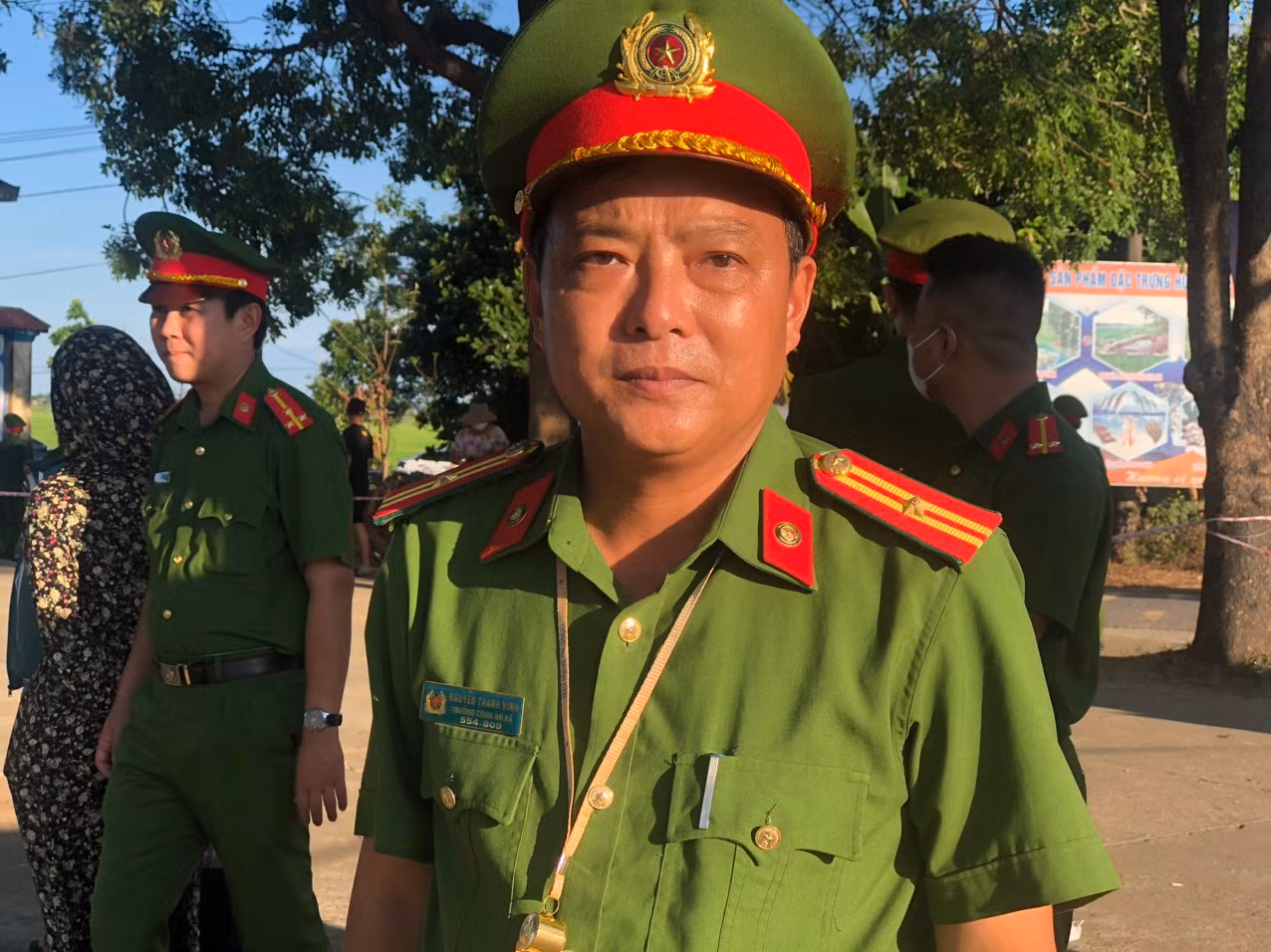Thiếu tá Nguyễn Thanh Vinh, Trưởng Công an xã Trung Hải, huyện Gio Linh, tỉnh Quảng Trị. (Ảnh: VĂN TOẢN)