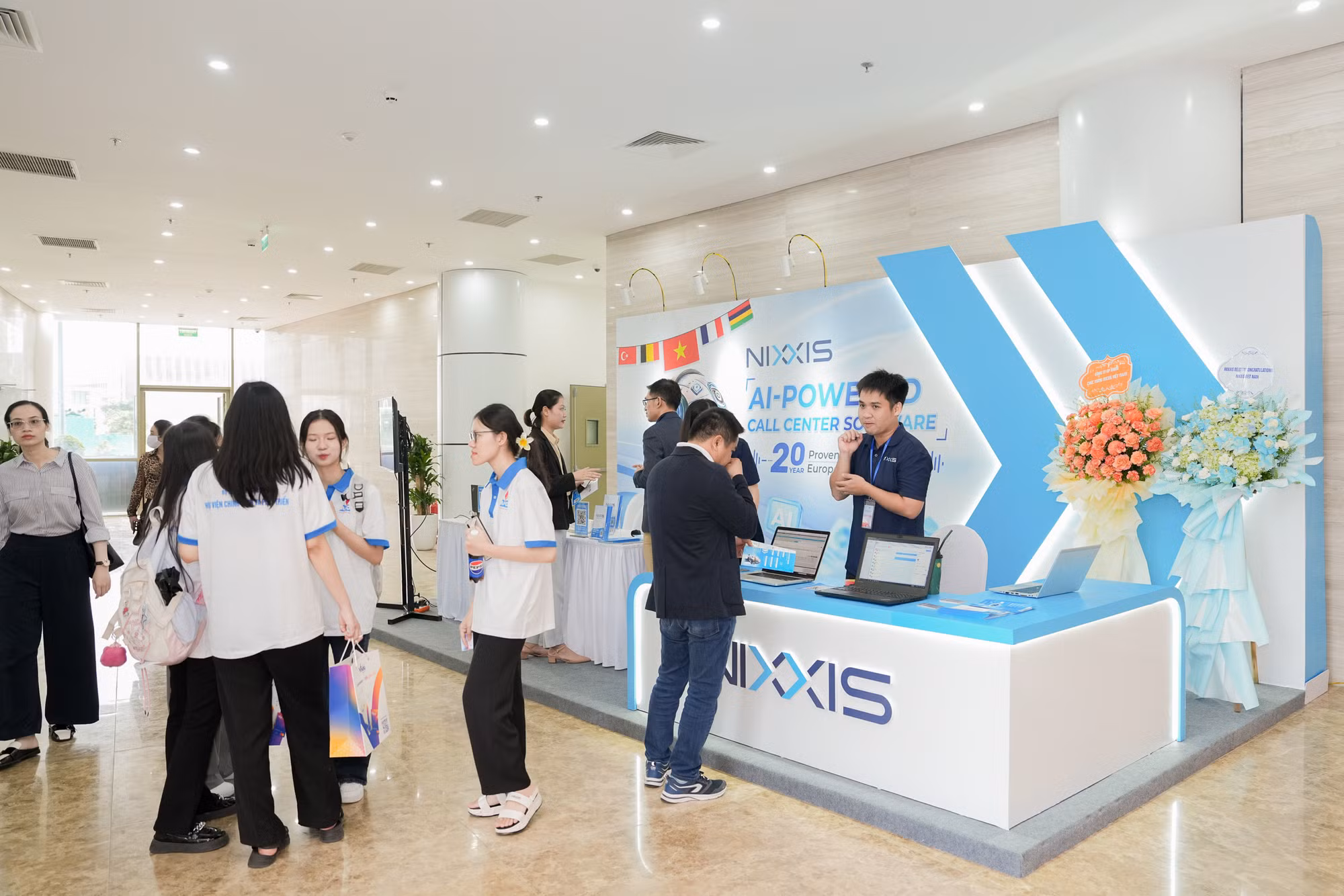 Nixxis là công ty phần mềm từ Bỉ với gần 20 năm hoạt động tại châu Âu, châu Phi, Thổ Nhĩ Kỳ... và gần nhất là Việt Nam. Nixxis mang đến giải pháp phần mềm Tổng Đài đa kênh có trang bị AI và chatbot AI có khả năng tư vấn và hỗ trợ đa ngôn ngữ cho mọi phòng ban của bất kỳ doanh nghiệp nào dựa trên chính đặc thù và kiến thức của họ. Nixxis là công ty phần mềm từ Bỉ với gần 20 năm hoạt động tại châu Âu, châu Phi, Thổ Nhĩ Kỳ... và gần nhất là Việt Nam. Nixxis mang đến giải pháp phần mềm Tổng Đài đa kênh có trang bị AI và chatbot AI có khả năng tư vấn và hỗ trợ đa ngôn ngữ cho mọi phòng ban của bất kỳ doanh nghiệp nào dựa trên chính đặc thù và kiến thức của họ.