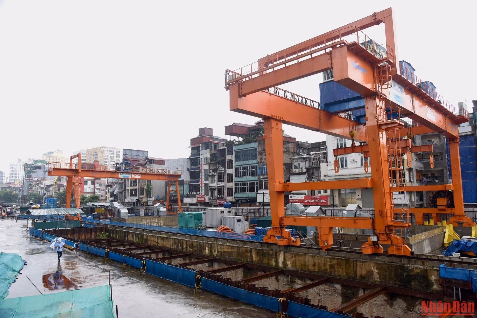 Công trường thi công ga S9-Kim Mã. Công trường thi công ga S9-Kim Mã.