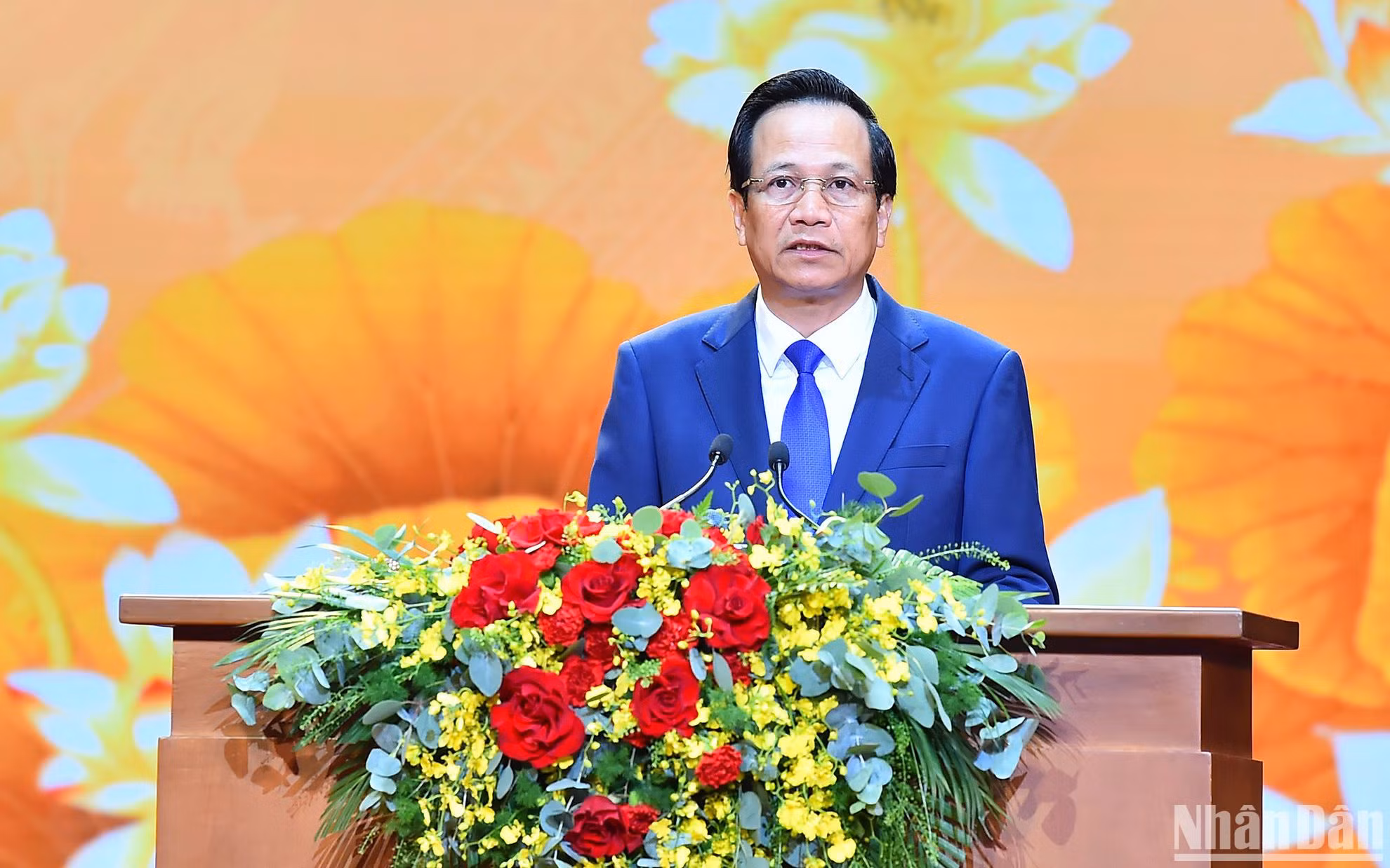 Bộ trưởng Đào Ngọc Dung phát biểu tại Hội nghị tri ân người có công với cách mạng năm 2024. (Ảnh: THỦY NGUYÊN) Bộ trưởng Đào Ngọc Dung phát biểu tại Hội nghị tri ân người có công với cách mạng năm 2024. (Ảnh: THỦY NGUYÊN)