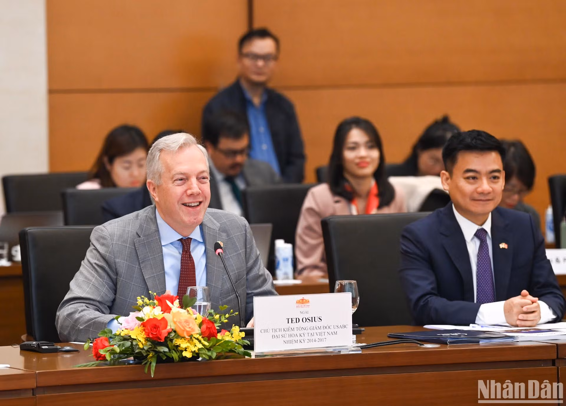 Chủ tịch kiêm Tổng Giám đốc USABC Ted Osius phát biểu tại cuộc làm việc.