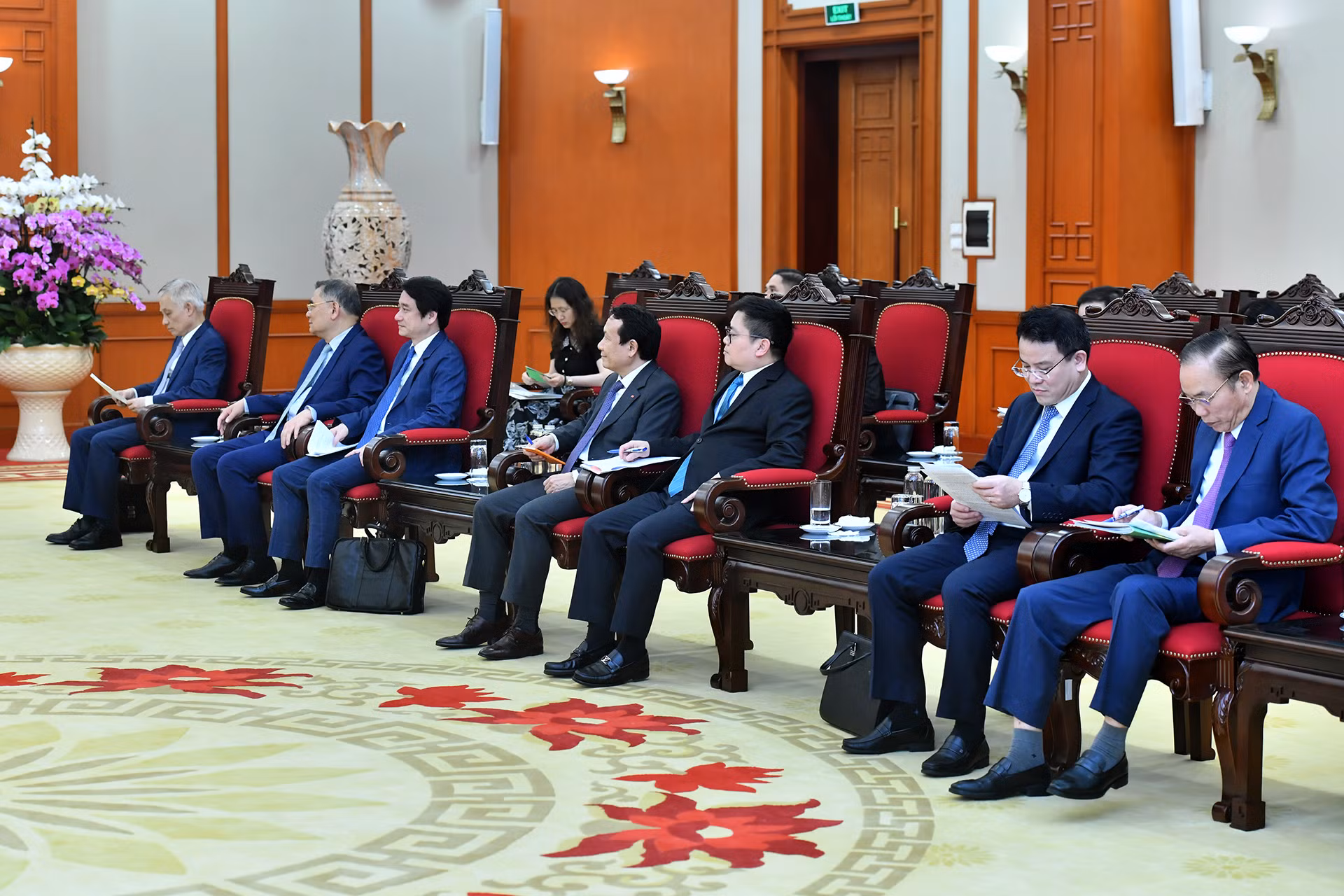Các đại biểu Việt Nam tham dự buổi tiếp. Các đại biểu Việt Nam tham dự buổi tiếp.