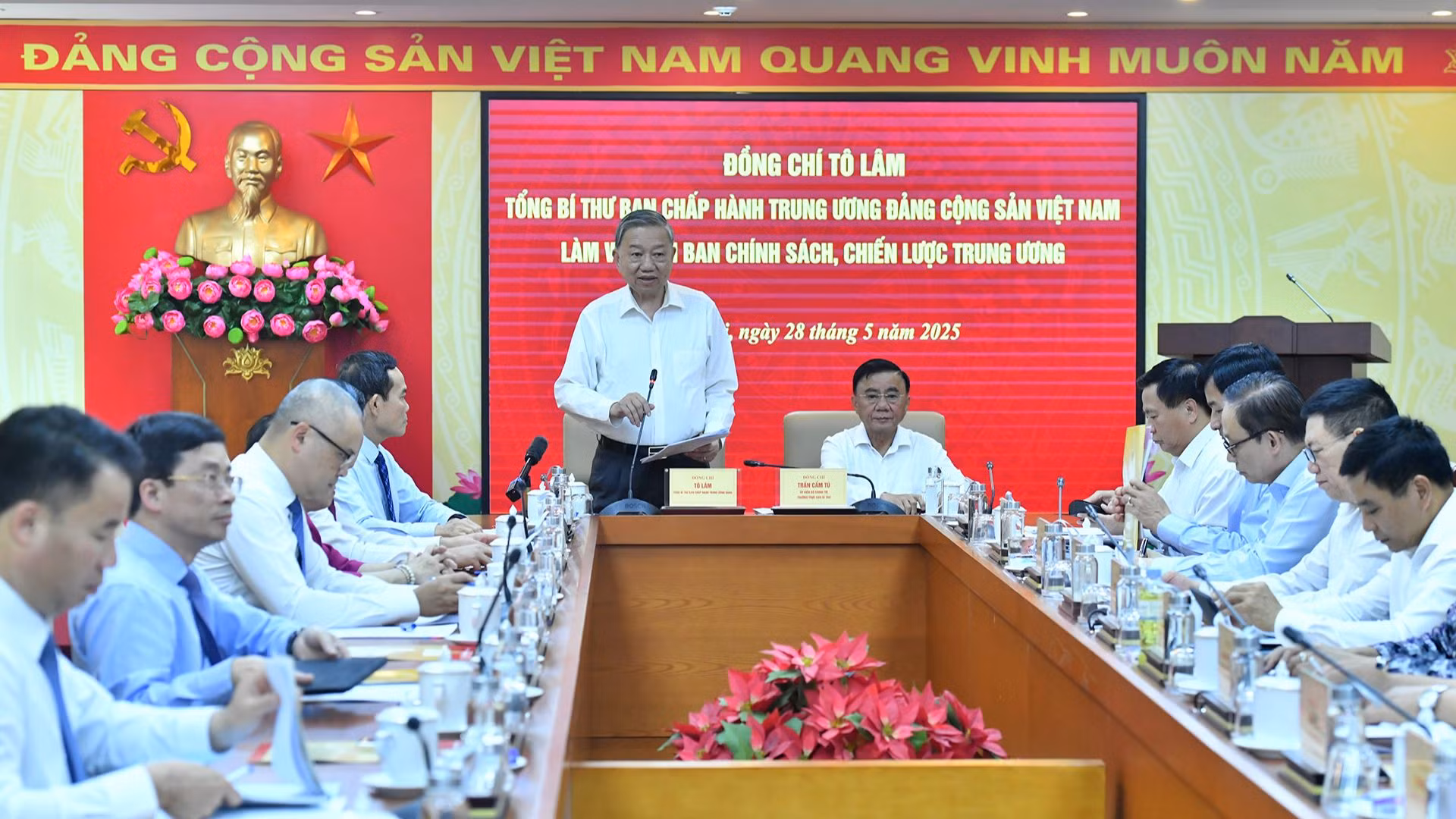 Tổng Bí thư Tô Lâm làm việc với Ban Chính sách, chiến lược Trung ương.