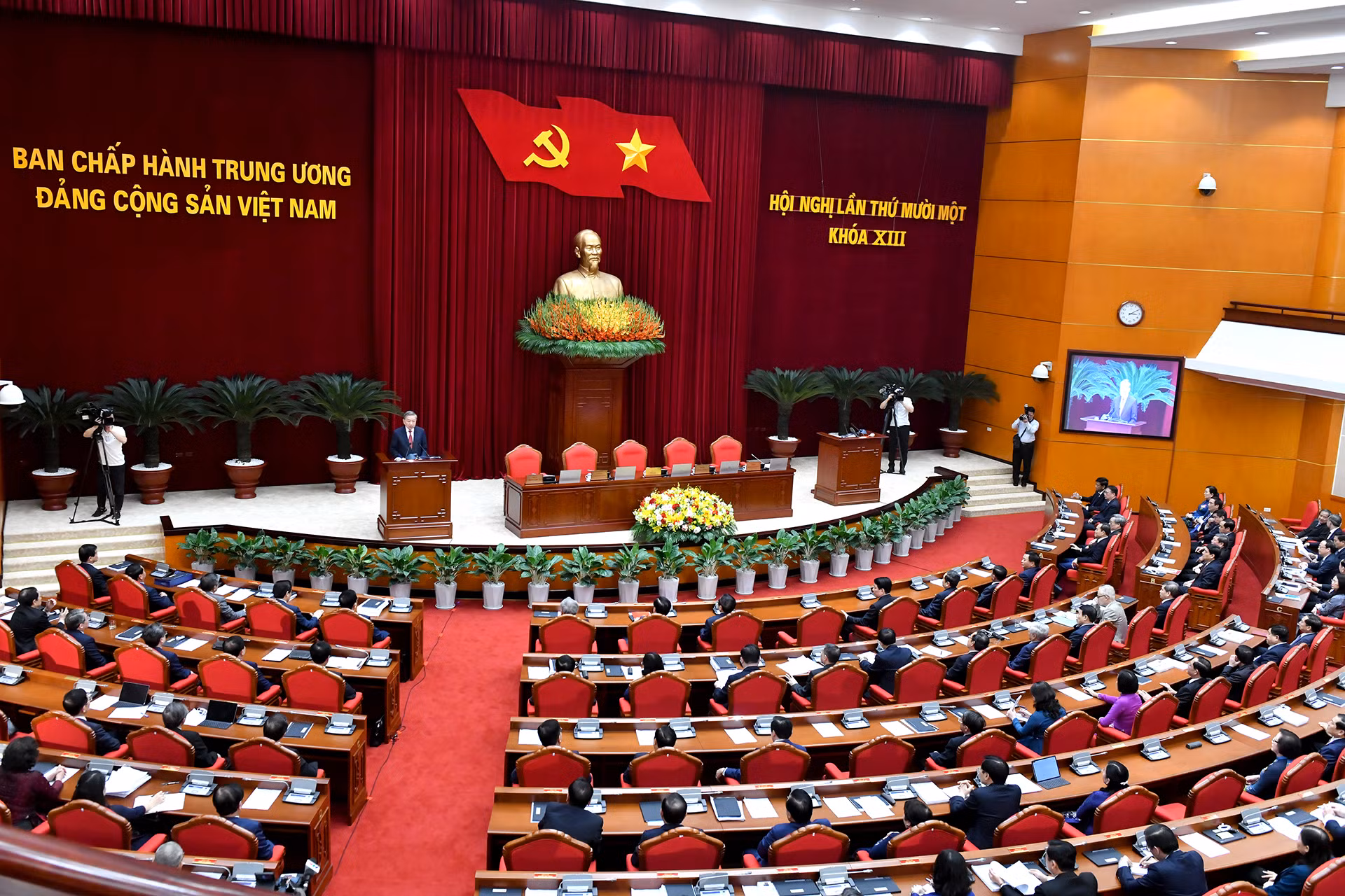 Tổng Bí thư Tô Lâm phát biểu bế mạc hội nghị.