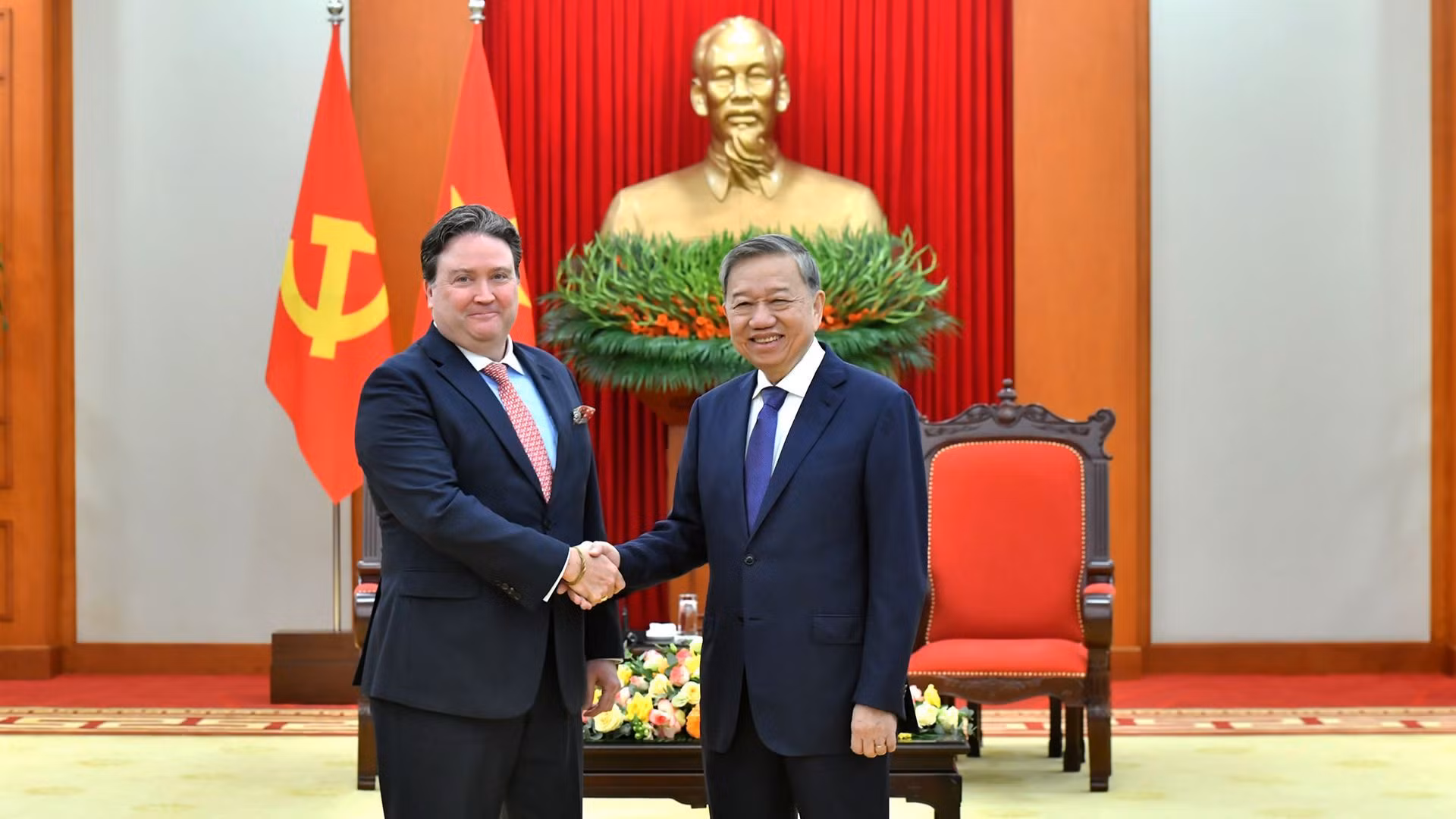 Tổng Bí thư Tô Lâm tiếp Đại sứ Hoa Kỳ tại Việt Nam Marc E. Knapper.