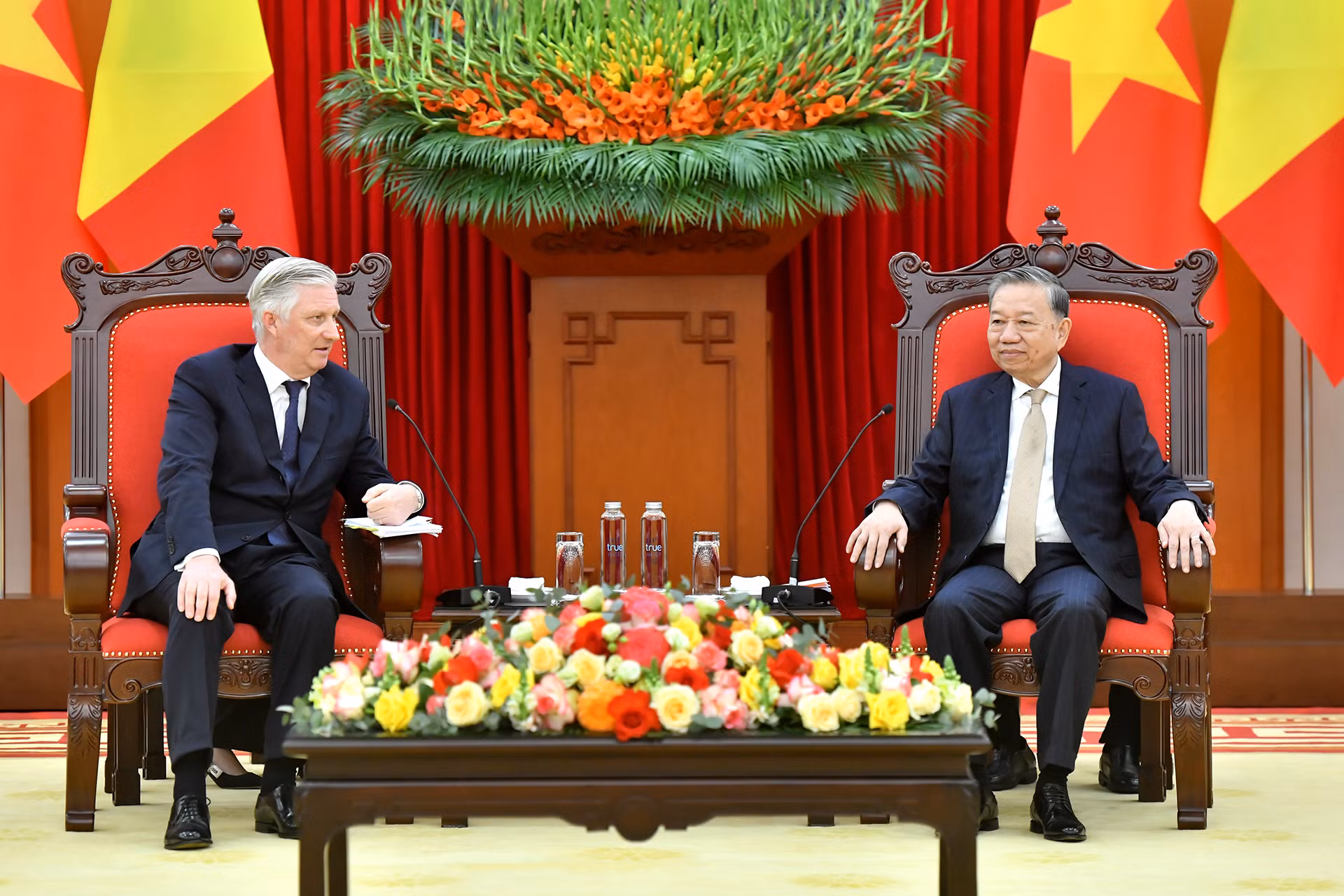 Tổng Bí thư Tô Lâm và Nhà vua Vương quốc Bỉ Philippe.