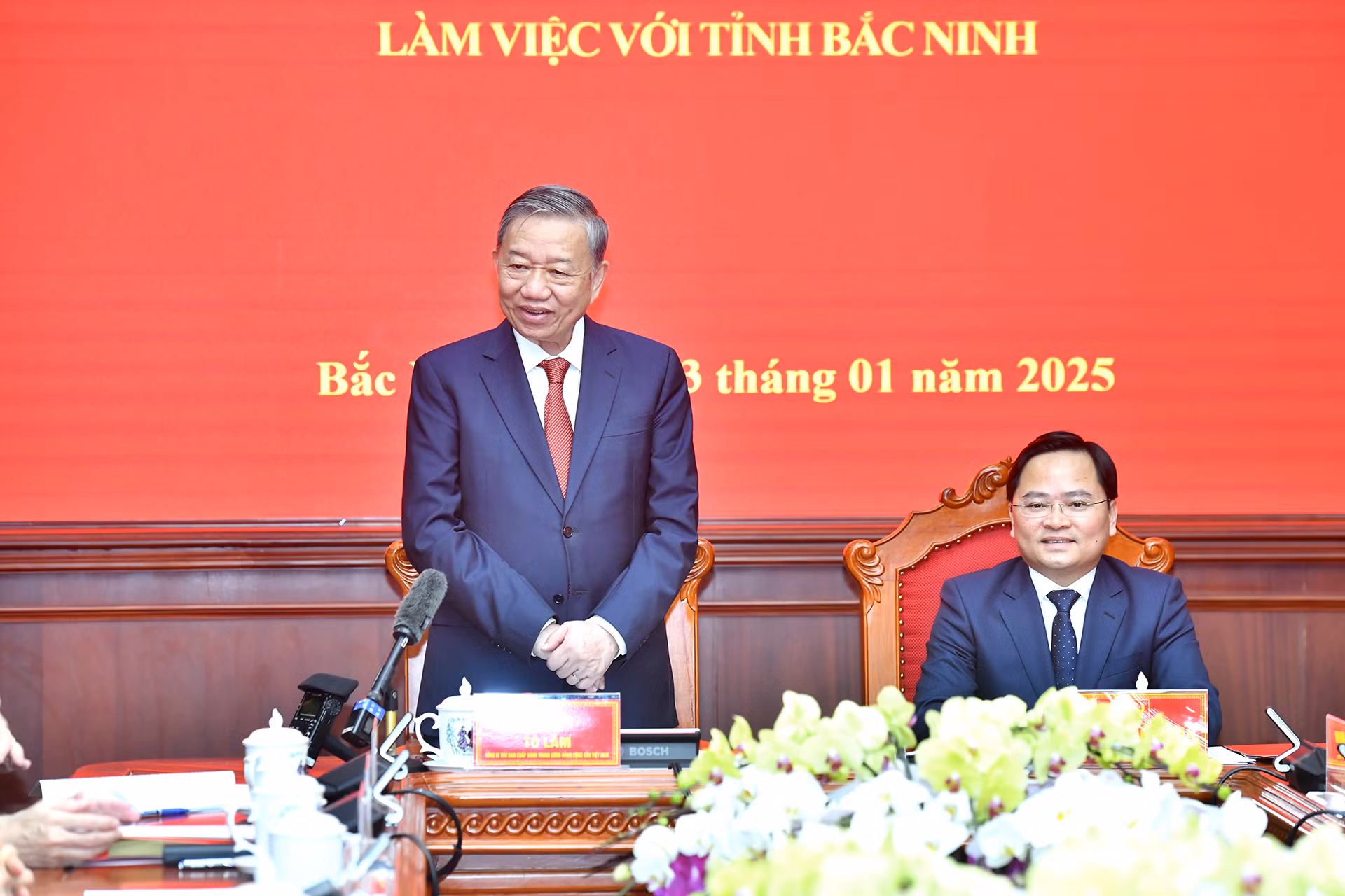 Tổng Bí thư Tô Lâm phát biểu tại buổi làm việc với Tỉnh ủy Bắc Ninh. Tổng Bí thư Tô Lâm phát biểu tại buổi làm việc với Tỉnh ủy Bắc Ninh.