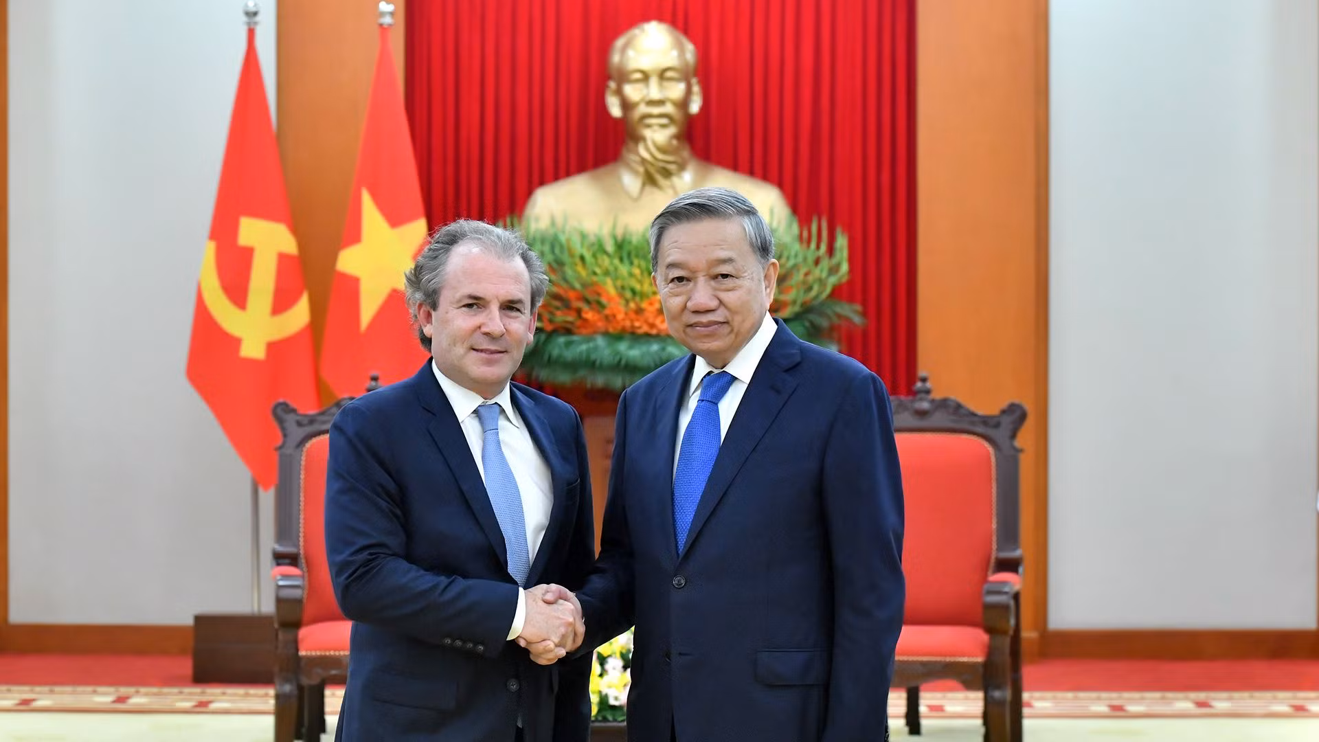 Tổng Bí thư Tô Lâm tiếp ông Daniel Rosen, Giám đốc điều hành Tập đoàn Rosen Partners (Hoa Kỳ).