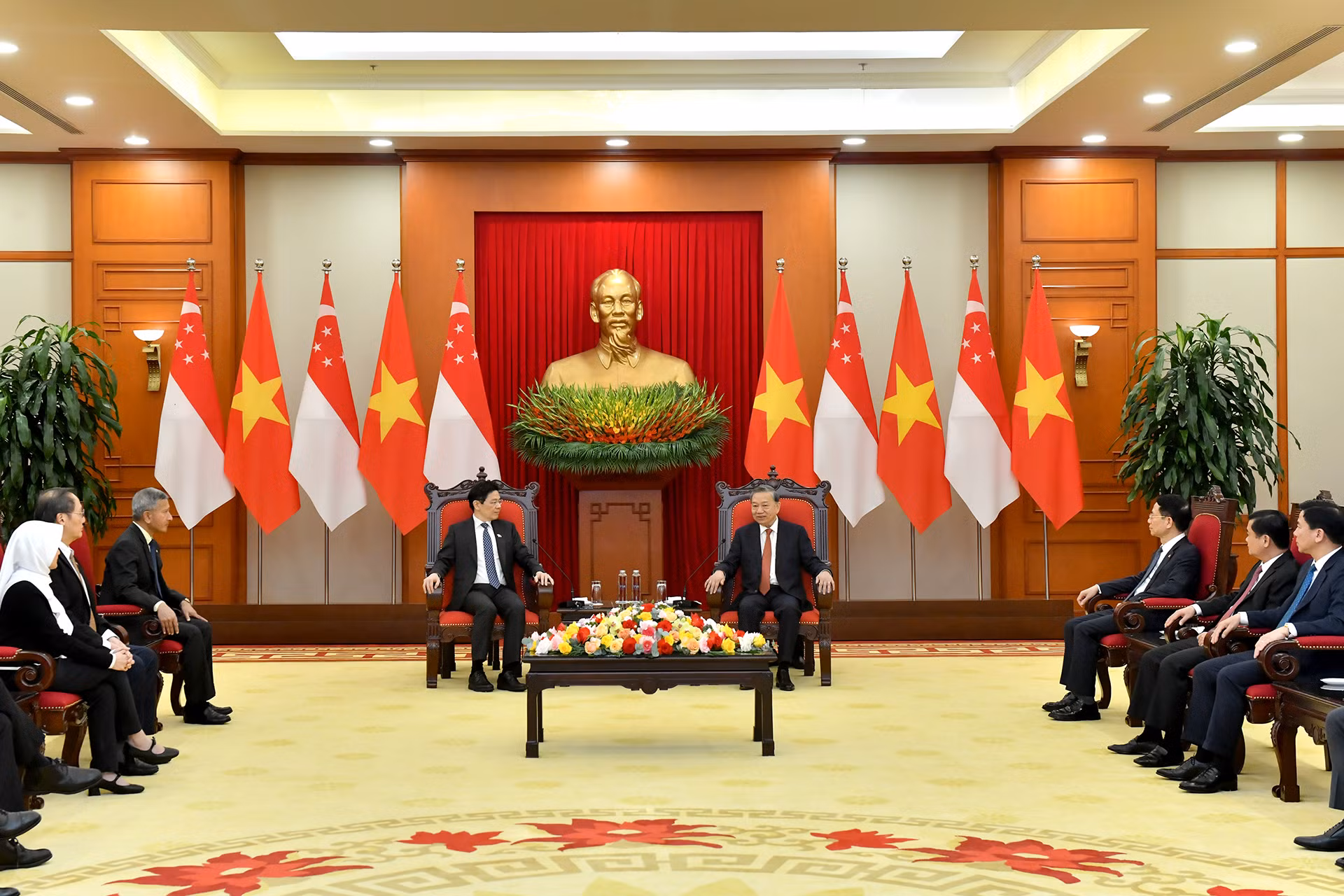 [Ảnh] Tổng Bí thư Tô Lâm tiếp Thủ tướng Singapore Lawrence Wong ảnh 6