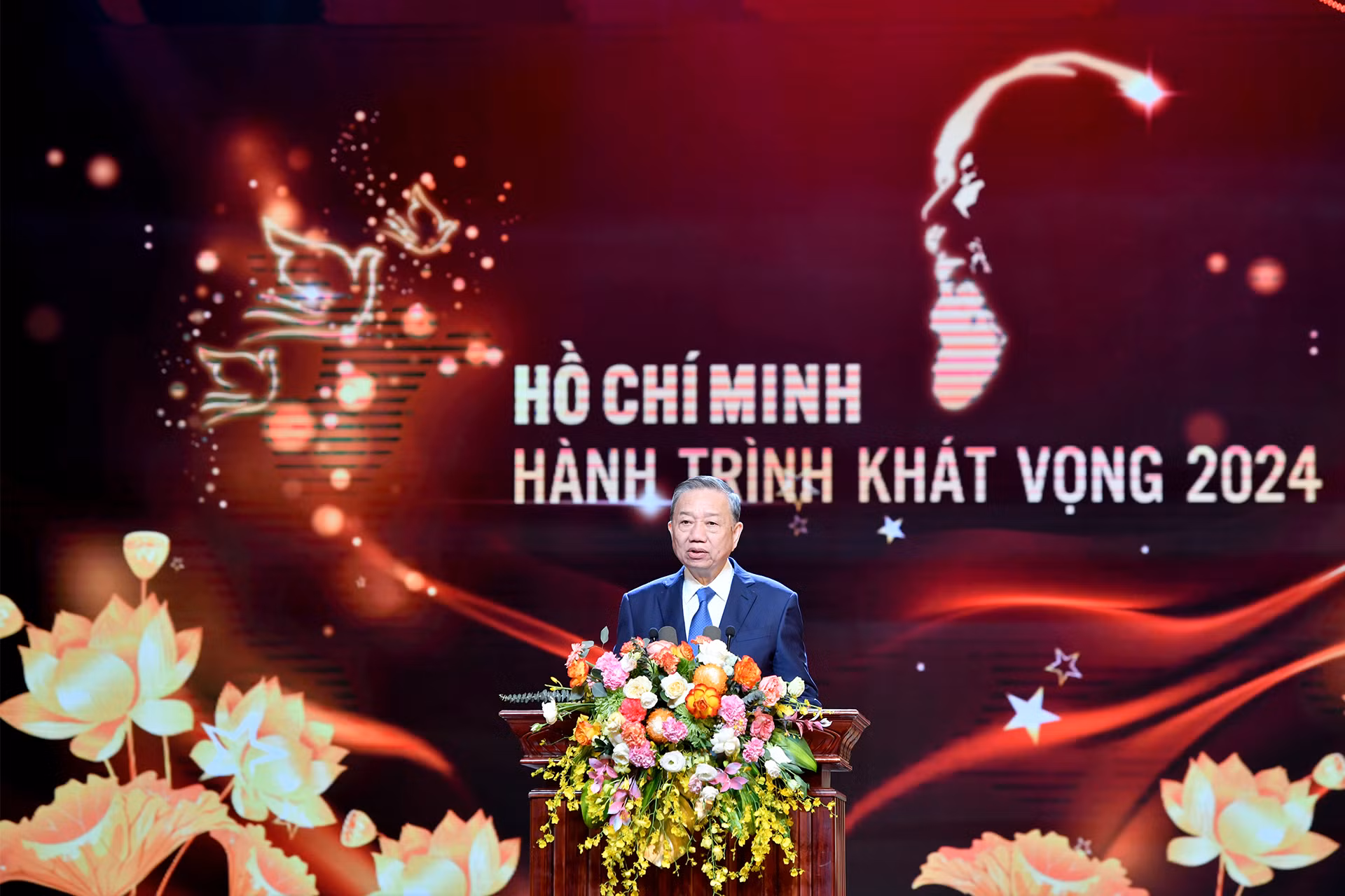 Tổng Bí thư Tô Lâm phát biểu tại chương trình. Tổng Bí thư Tô Lâm phát biểu tại chương trình.