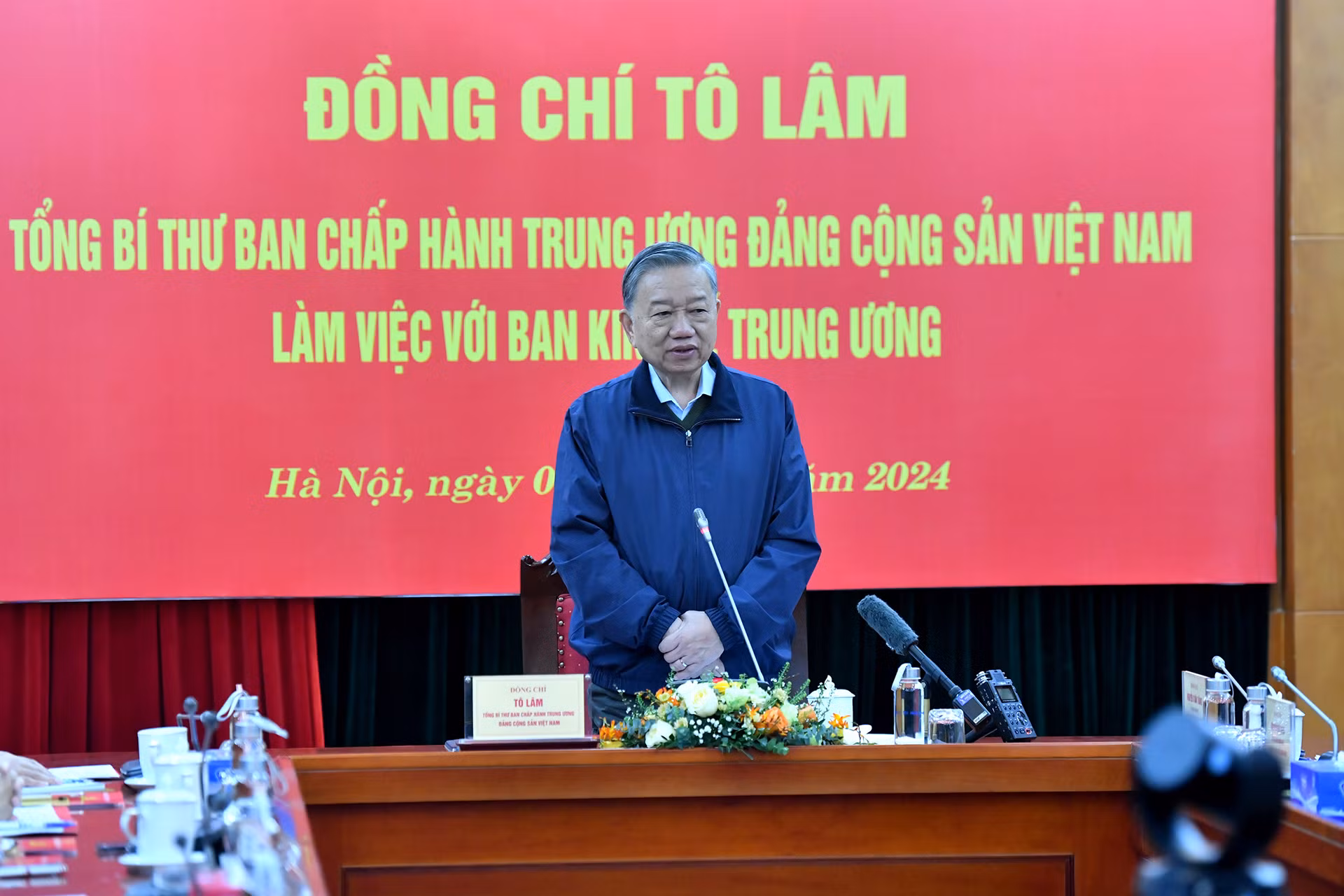 Tổng Bí thư Tô Lâm phát biểu chỉ đạo tại buổi làm việc. Tổng Bí thư Tô Lâm phát biểu chỉ đạo tại buổi làm việc.