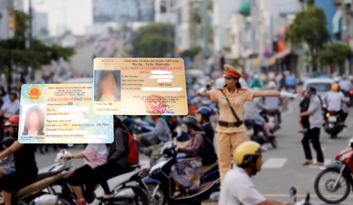 Căn cước công dân có thể sử dụng thay thế Giấy phép lái xe.
