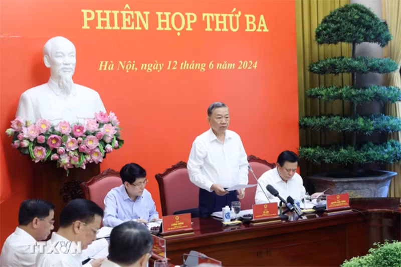 Chủ tịch nước Tô Lâm phát biểu chỉ đạo. (Ảnh: TTXVN)