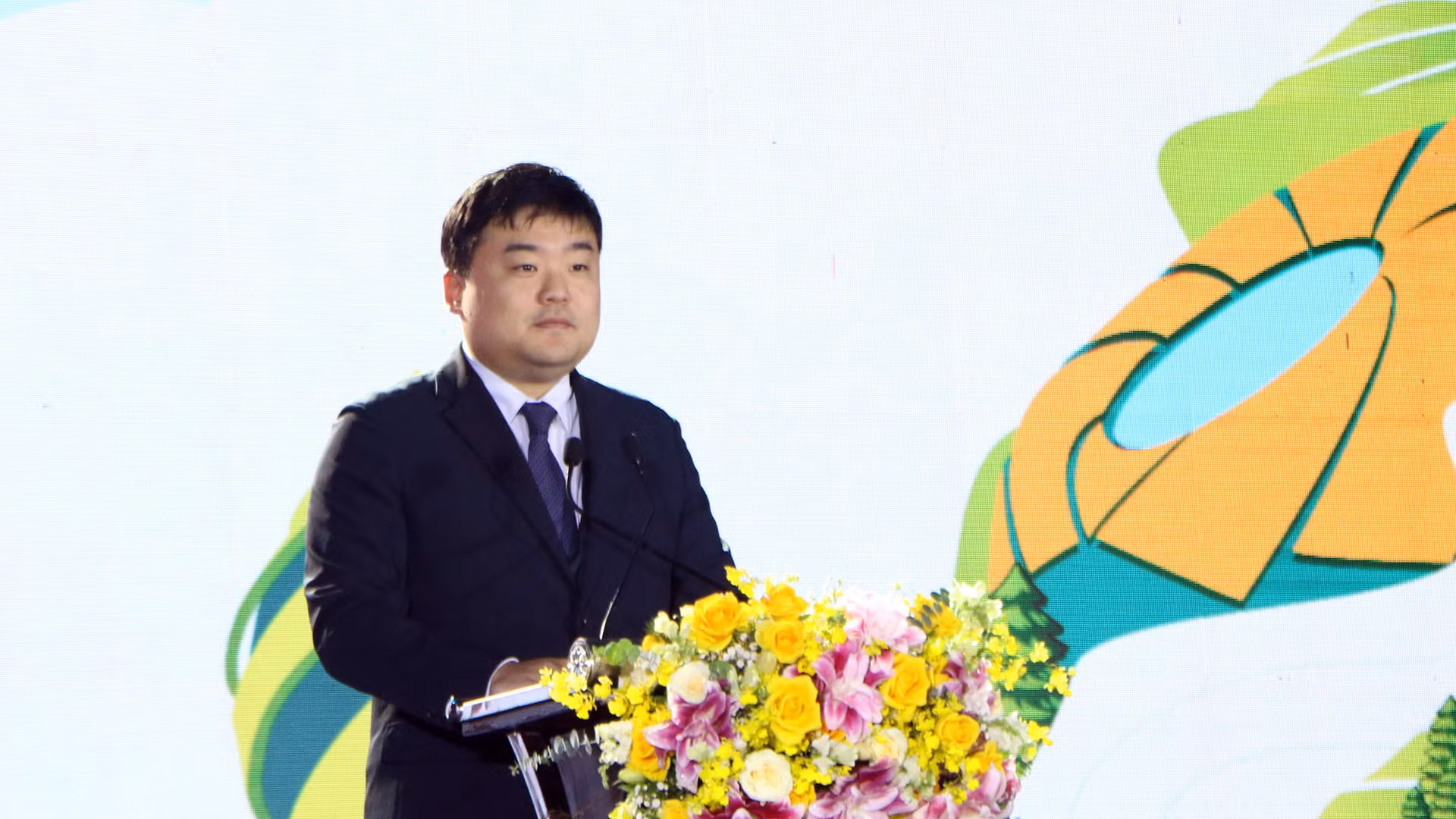 Giám đốc Trung tâm Văn hóa Hàn Quốc tại Việt Nam Choi Seung Jin phát biểu tại sự kiện.