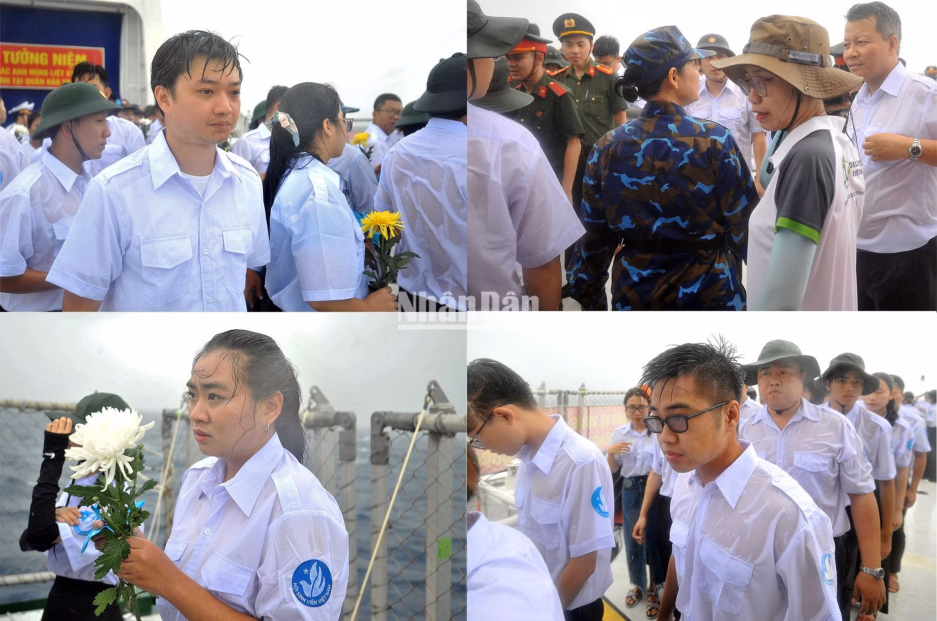 Các đại biểu Hành trình không thể kìm nén sự xúc động trong cơn mưa tầm tã. Các đại biểu Hành trình không thể kìm nén sự xúc động trong cơn mưa tầm tã.